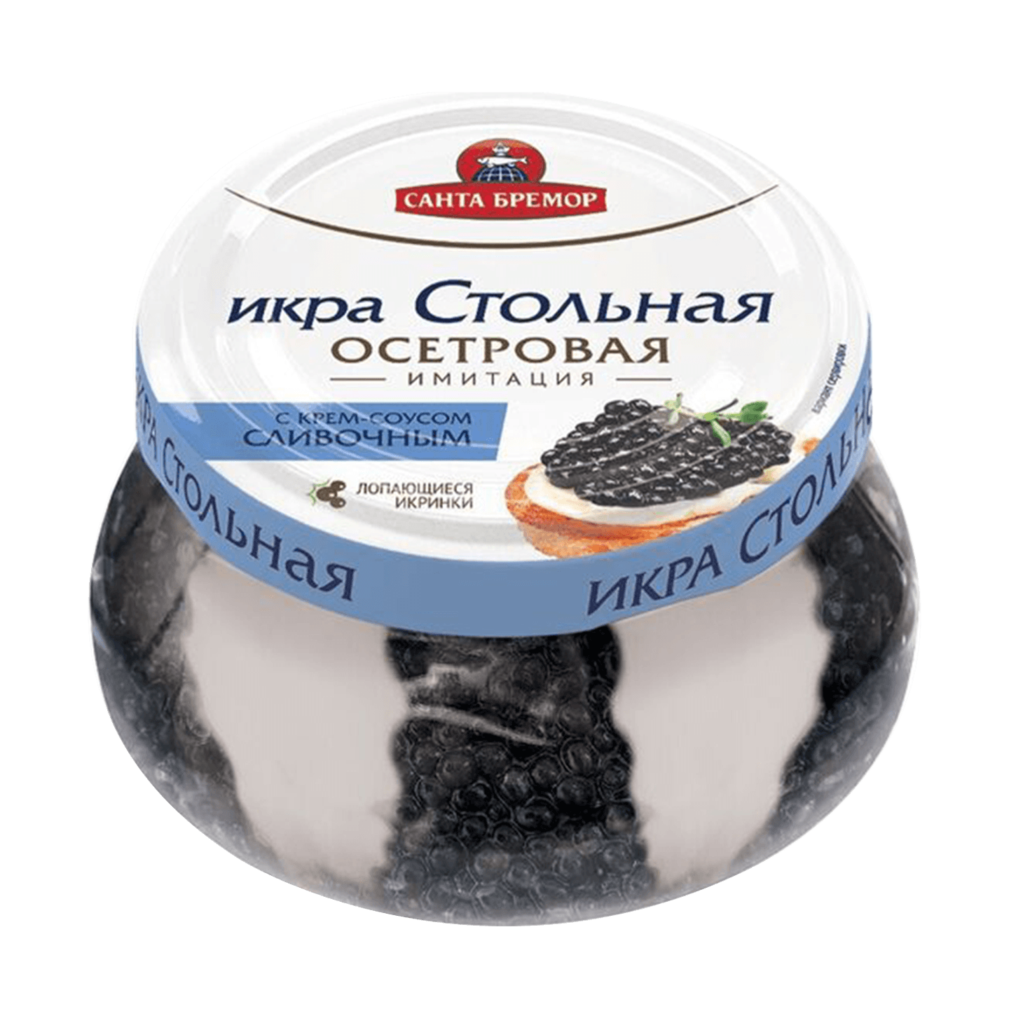 Икра осетровая «Стольная» (имитация) с крем-соусом сливочный