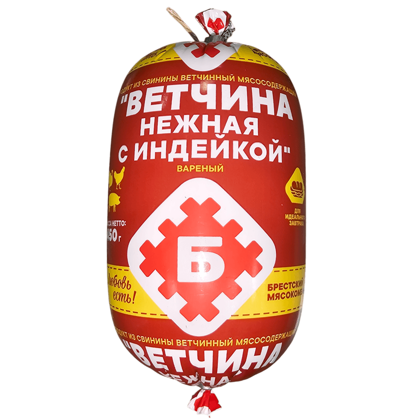 Ветчина «Нежная с индейкой» вареная 