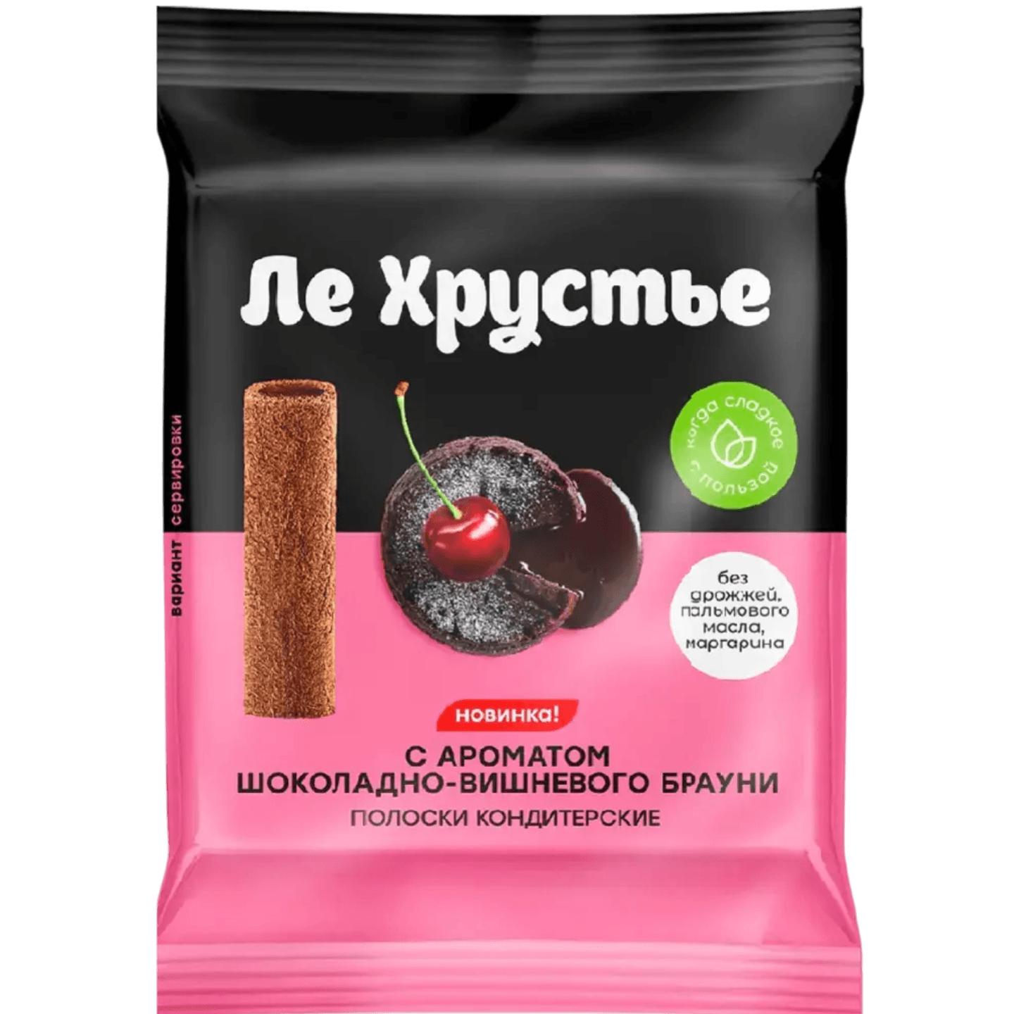 Полоски кондитерские «Ле Хрустье» шоколадно-вишневый брауни