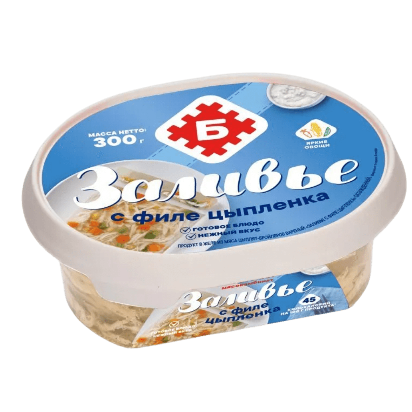 Продукт в желе «Заливье с филе цыпленка» 