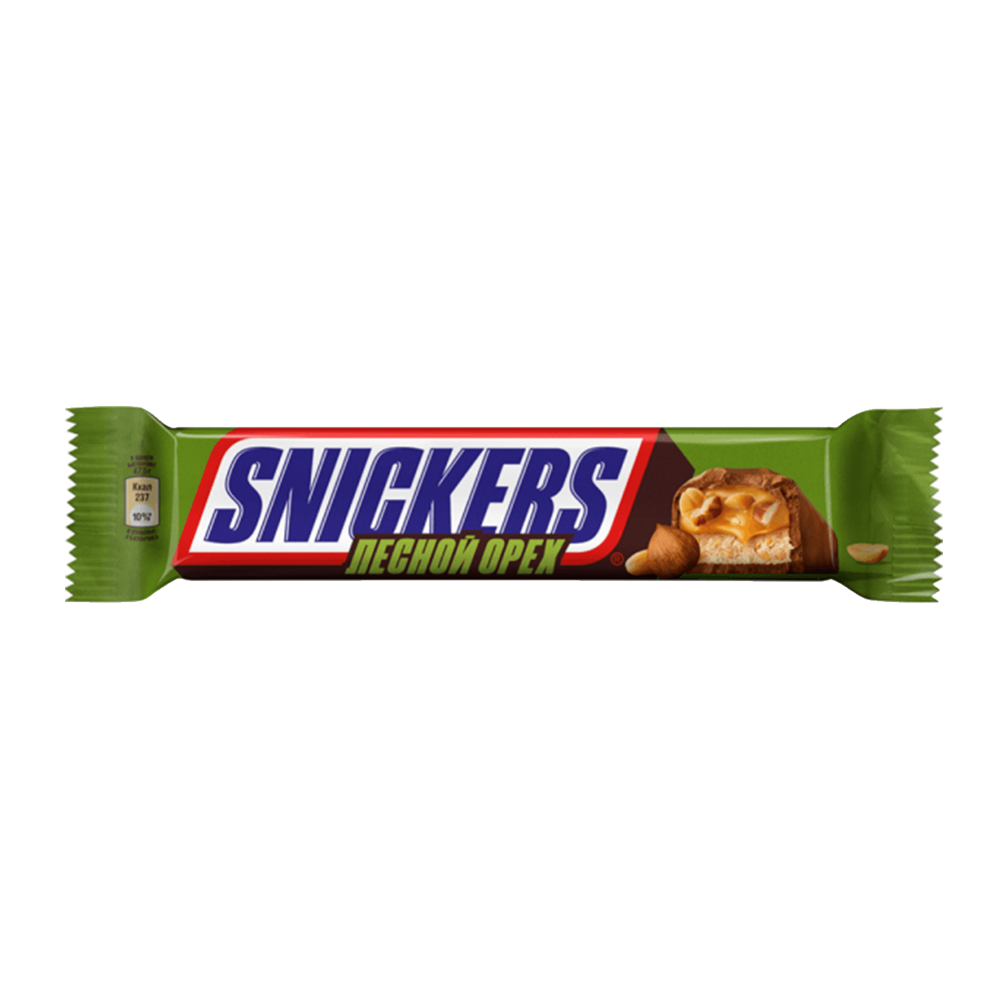 Батончик «Snickers» Лесной орех с арахисом фундуком и карамелью
