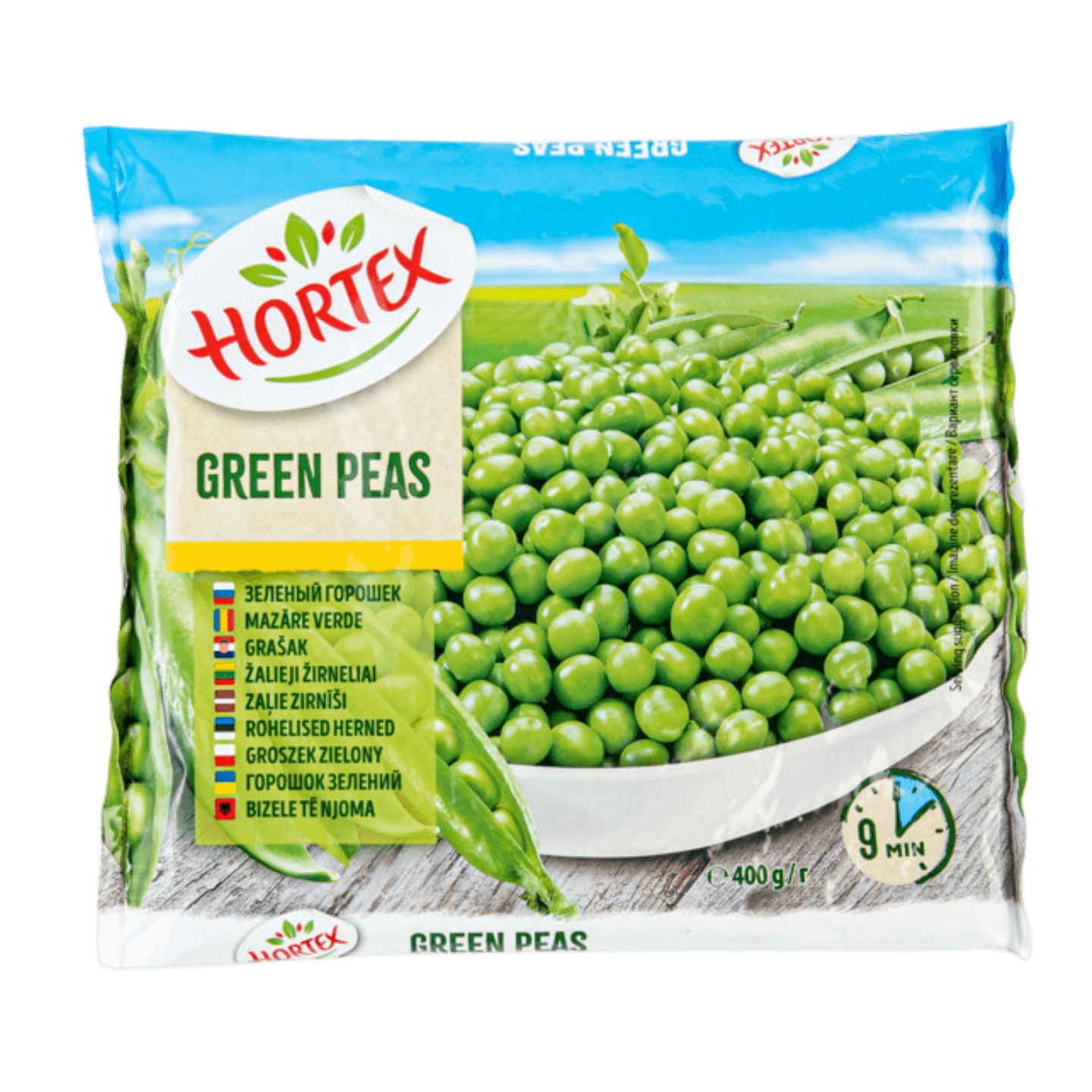 Зеленый горошек «Hortex» быстрозамороженный