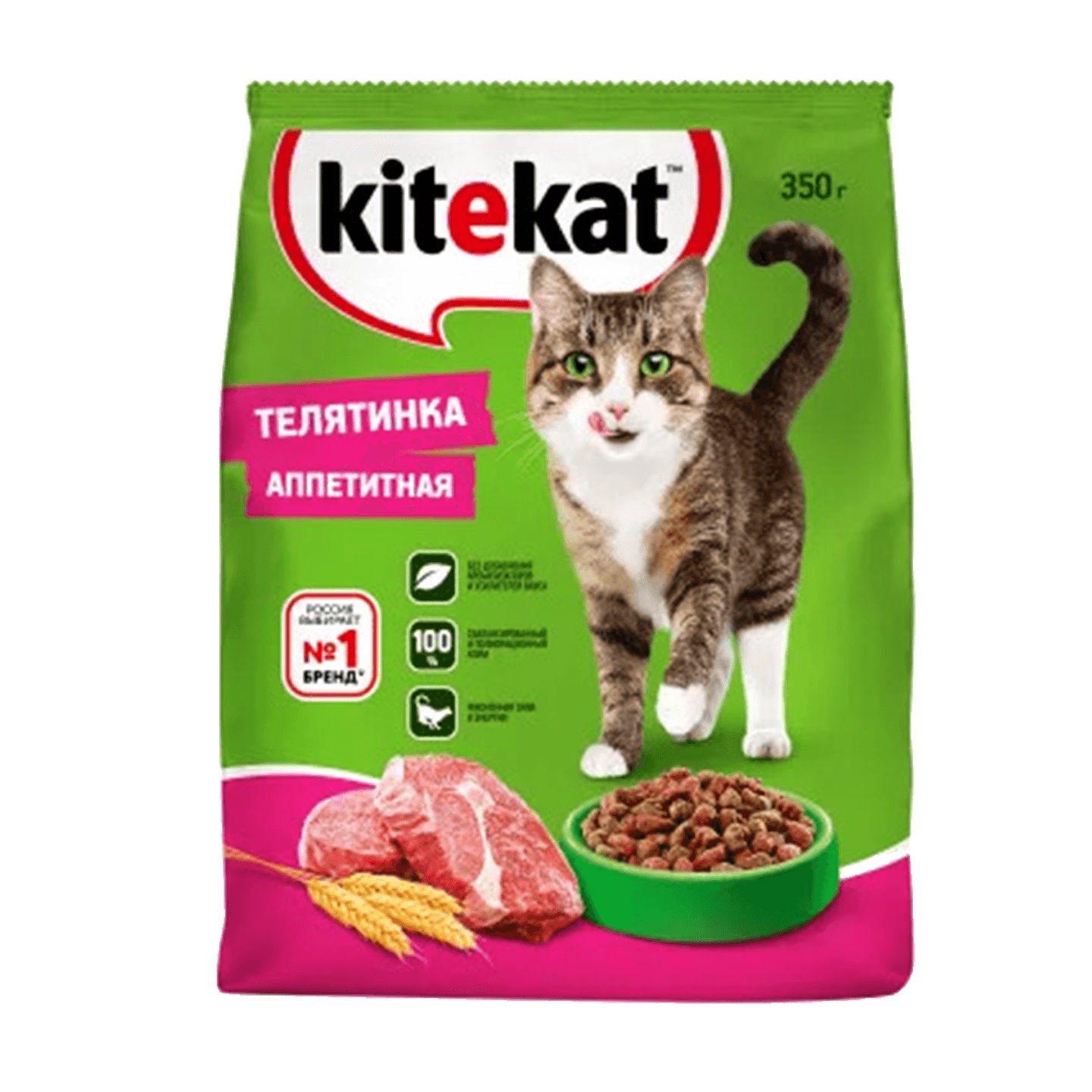 Корм для взрослых кошек «Kitekat» телятинка аппетитная