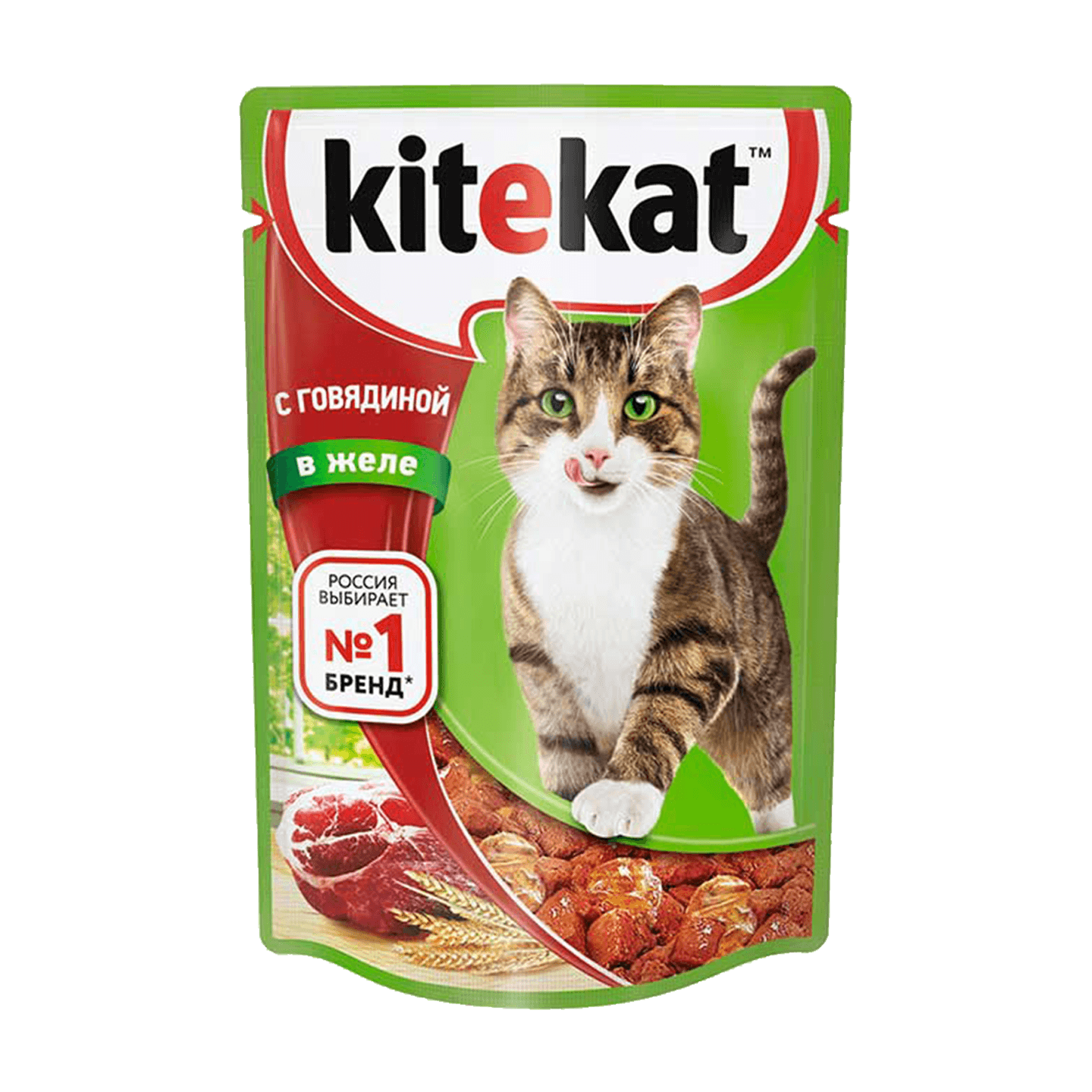 Корм для взрослых кошек «Kitekat» говядина в желе