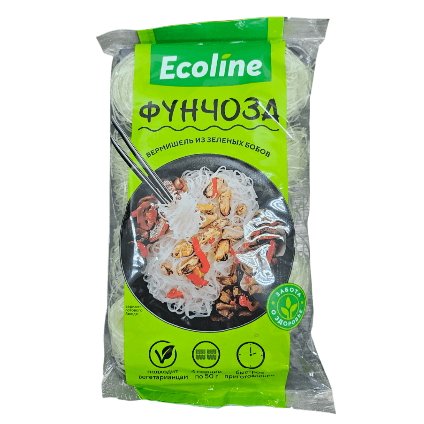 Вермишель из зеленых бобов «Ecoline» фунчоза - Мир Продуктов №3