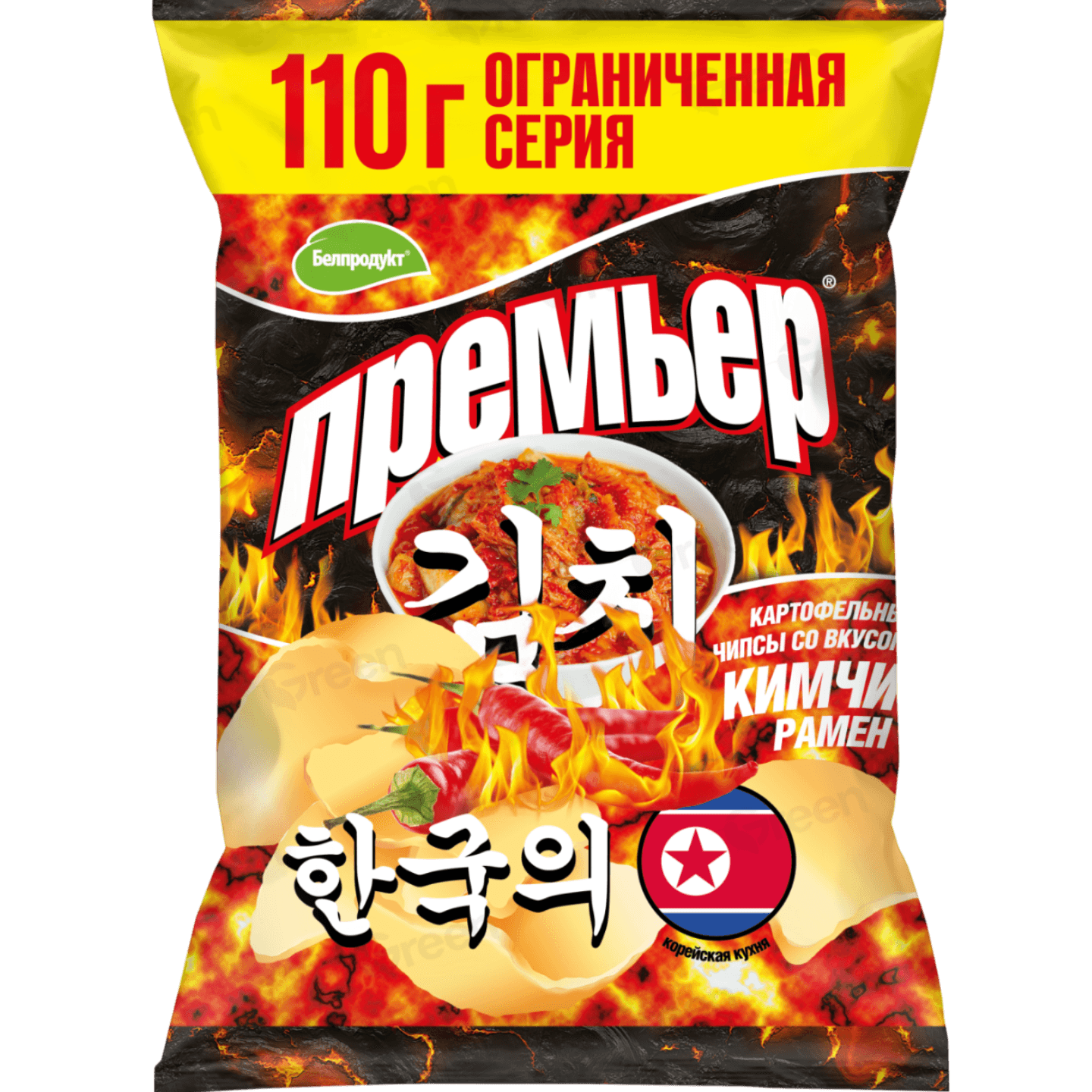 Чипсы картофельные «Премьер» со вкусом кимчи рамен 110 г