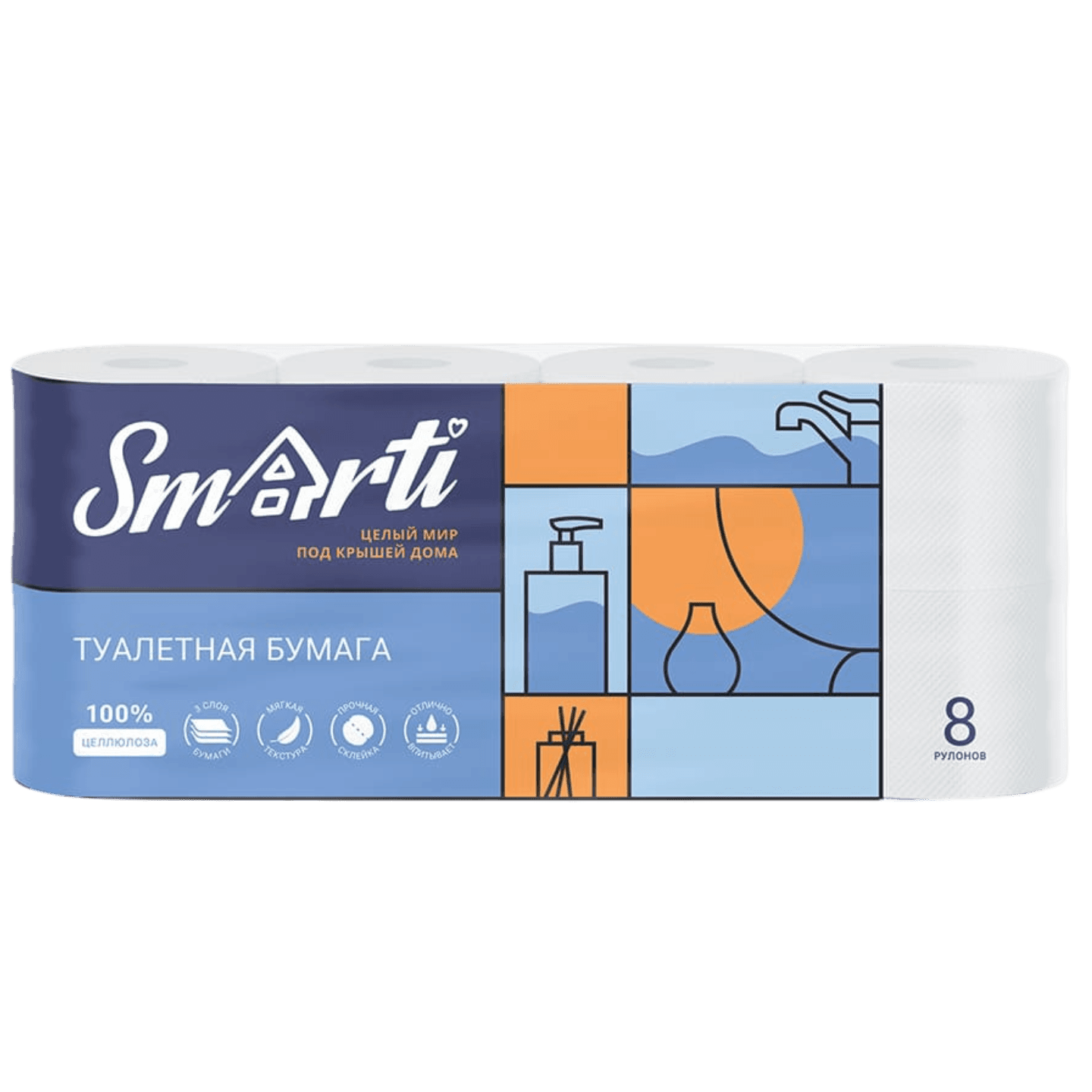Бумага туалетная «Smarti» 3сл