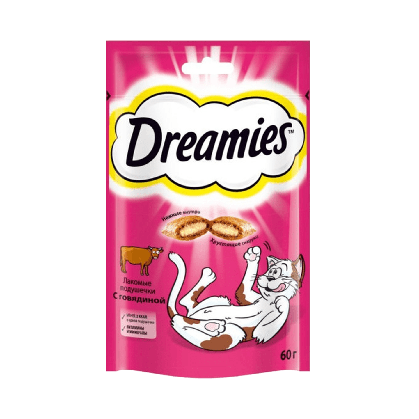 Лакомство для взрослых кошек «Dreamies» с говядиной