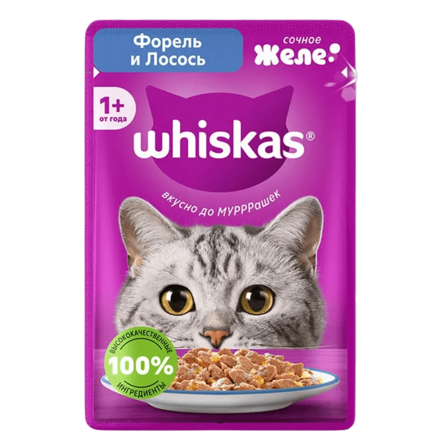 Корм для кошек «Whiskas» форель-лосось в желе