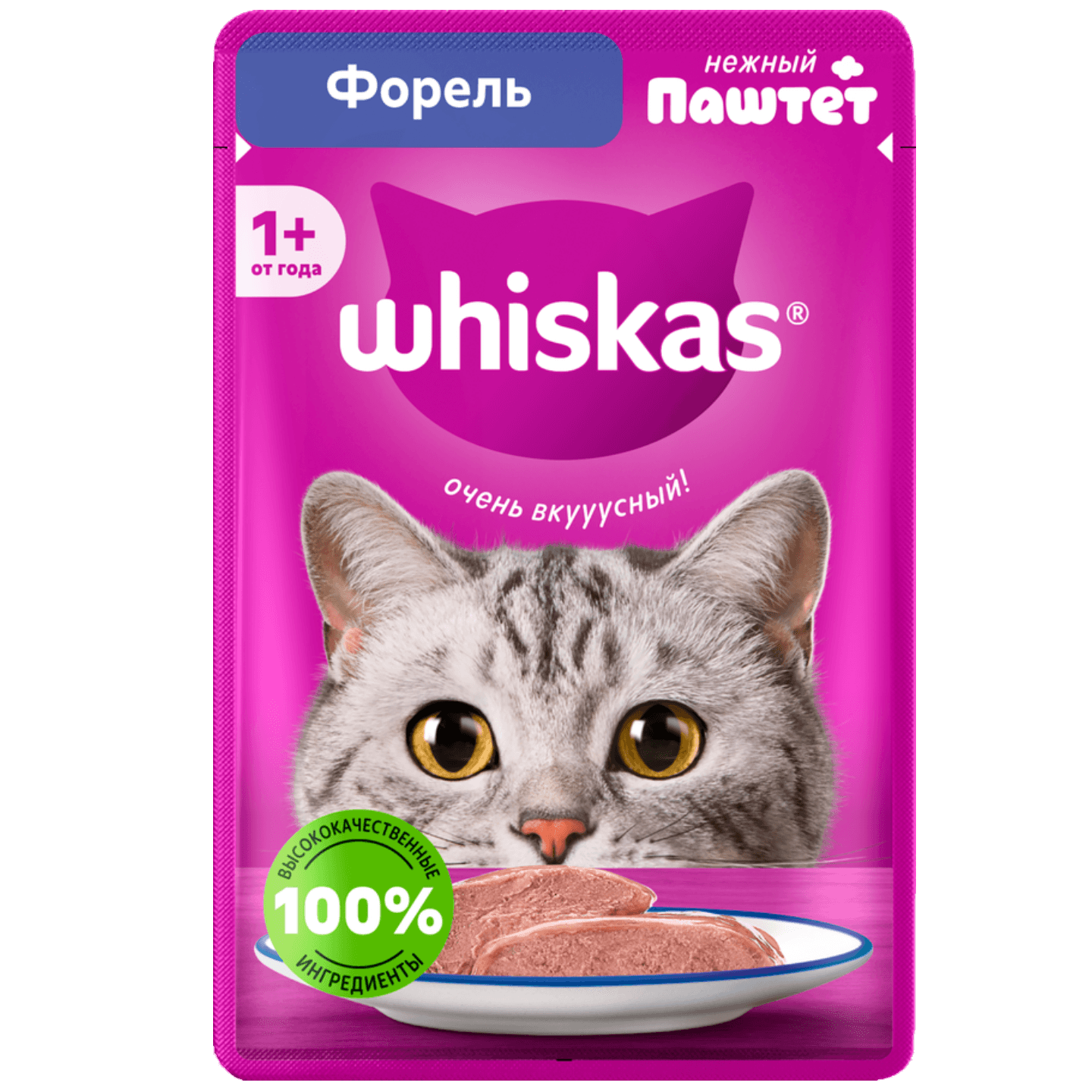 Корм для кошек «Whiskas» паштет из форели