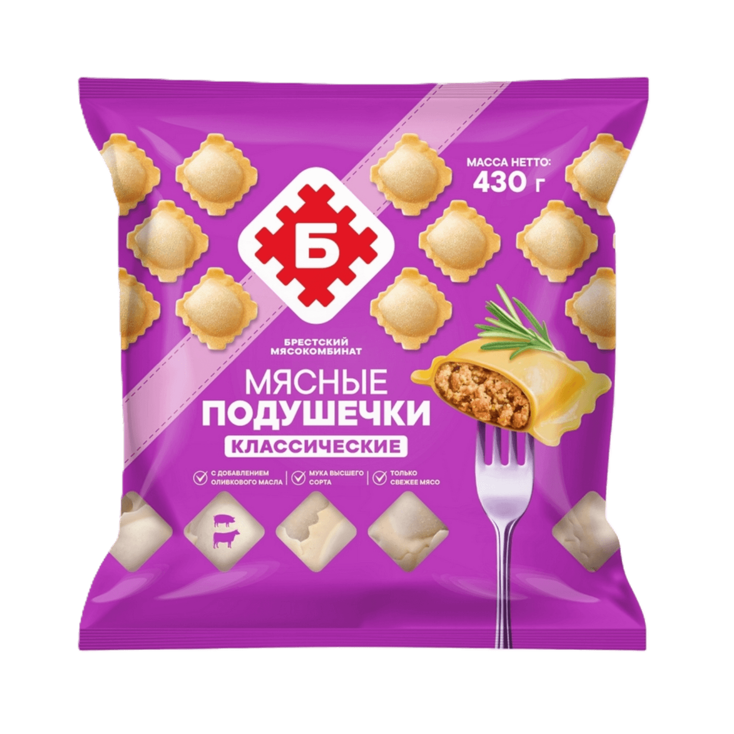 Пельмени «Мясные подушечки» классические