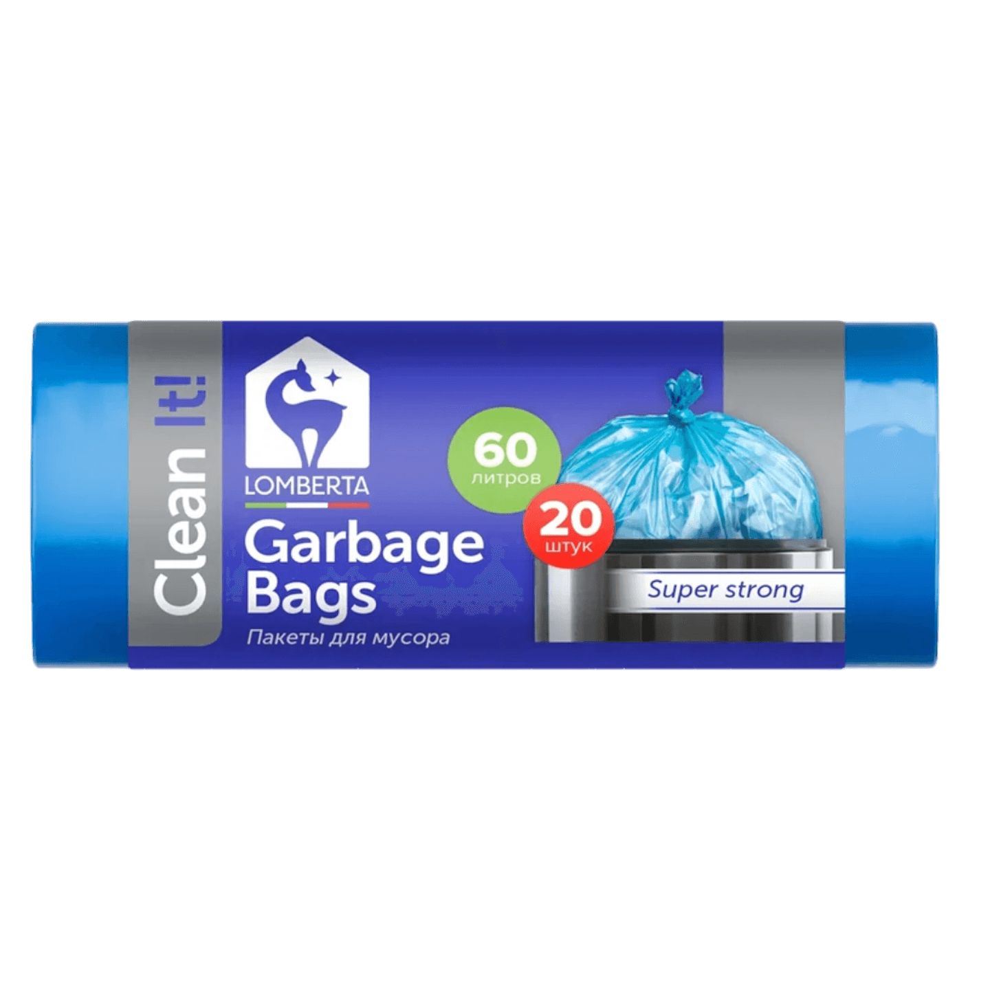 Пакеты для мусора «Clean It!» 60л/20шт - Мир Продуктов №3