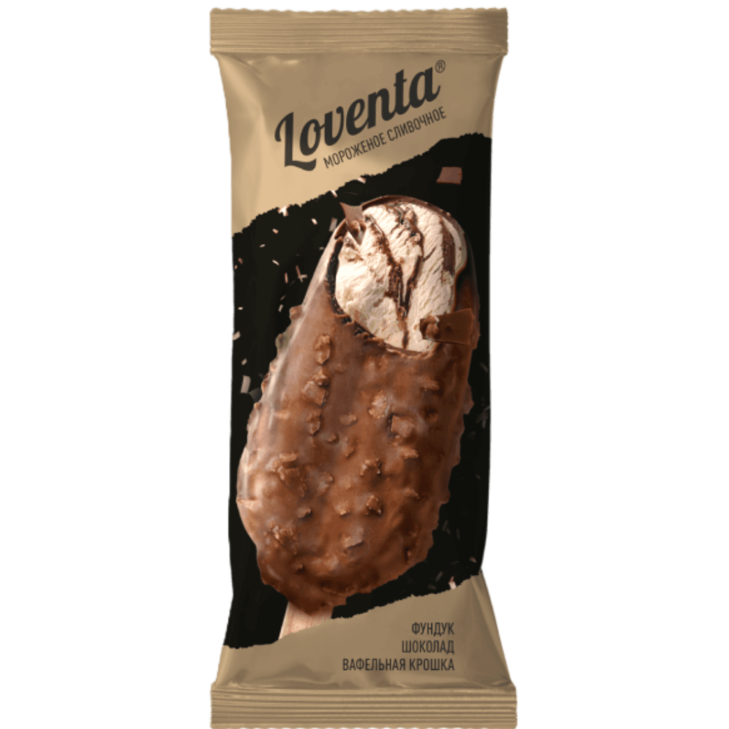 Мороженое сливочное «Loventa» фундук-шоколад
