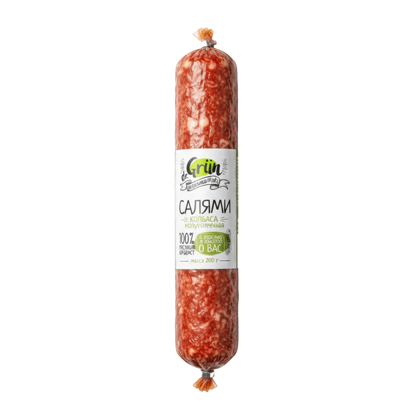 Продукт растительный Колбаса полукопченая «Салями» «Dr. Grün» - Vegetus на Кальварийской