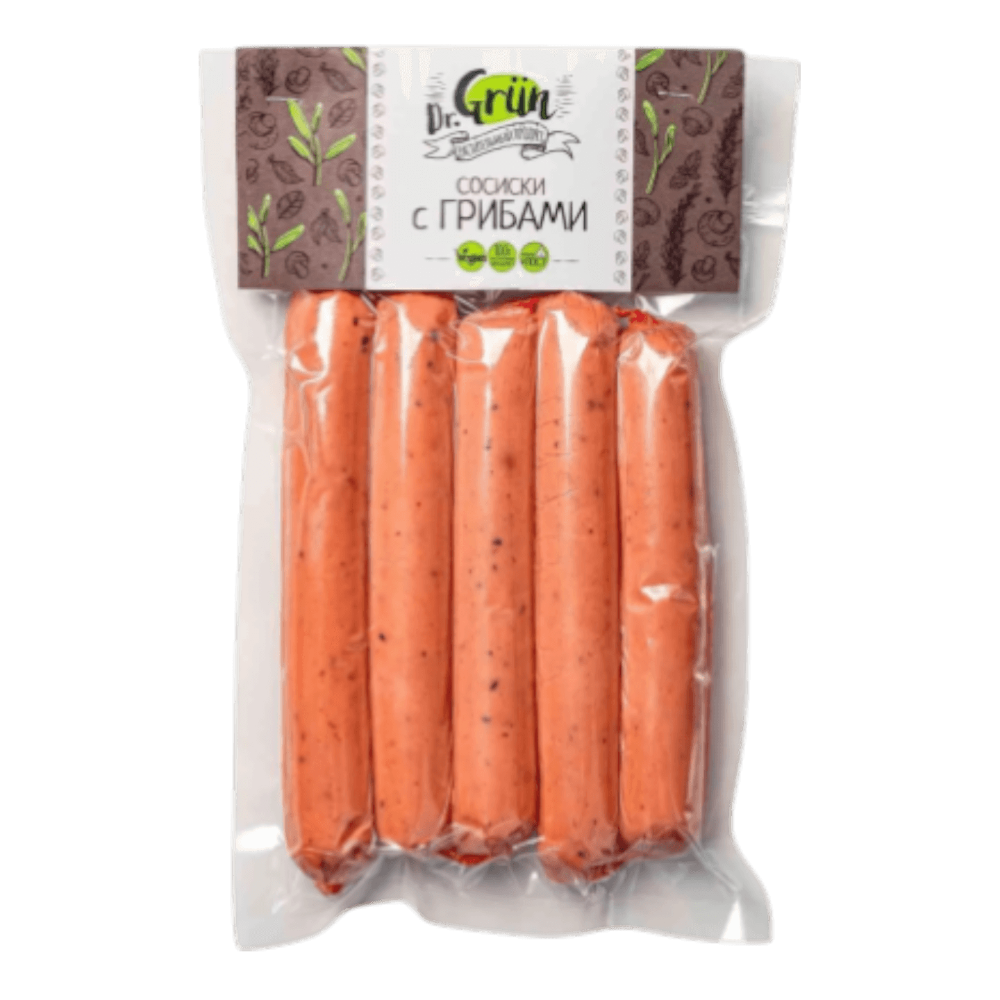 Продукт растительный Сосиски «С грибами» «Dr. Grün»