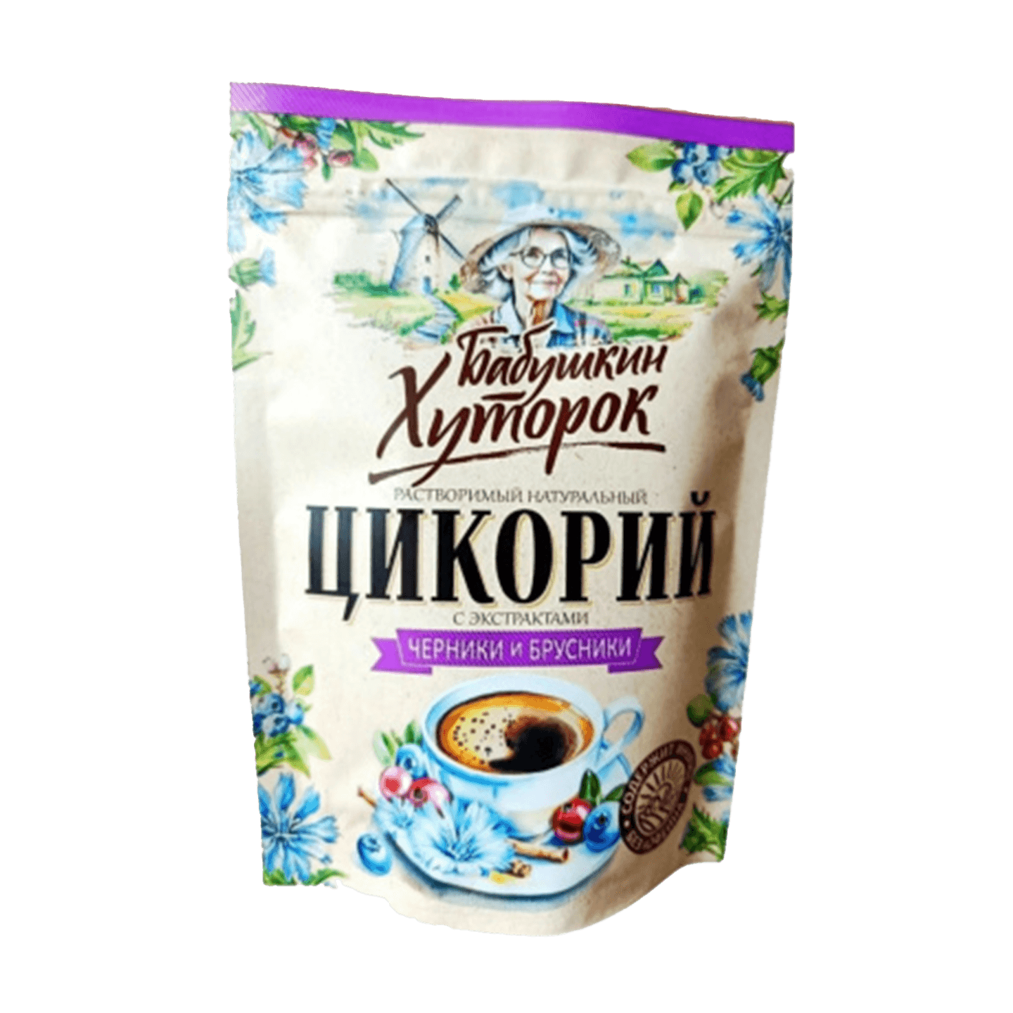 Цикорий порошок  «Бабушкин Хуторок» с черникой и брусникой растворимый