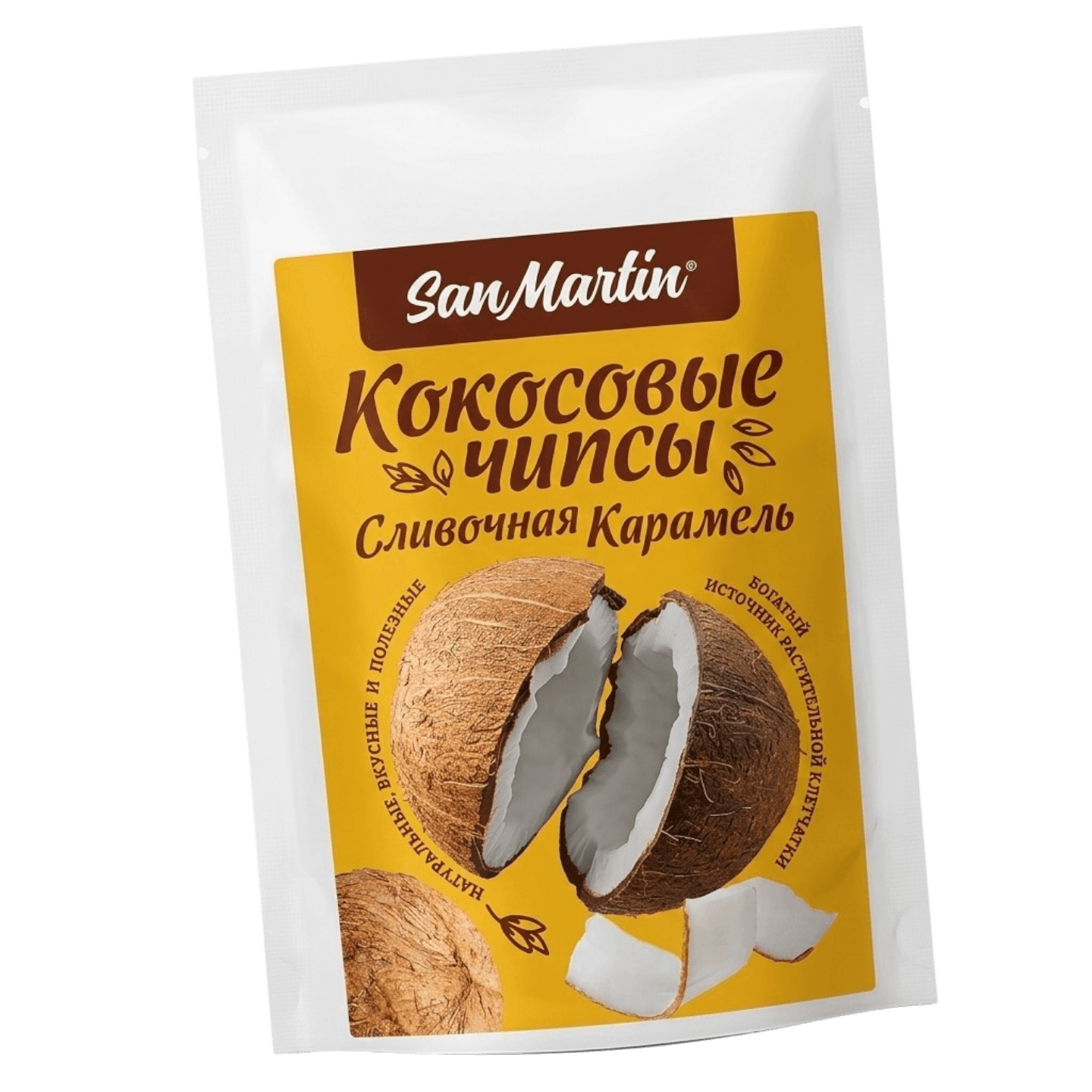 Кокосовые чипсы Сливочная карамель «San Martin»