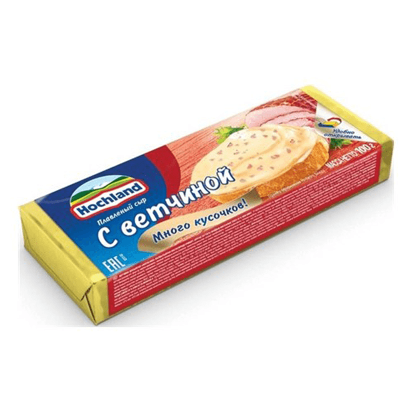 Сыр плавленый «Hochland» 35% с ветчиной 