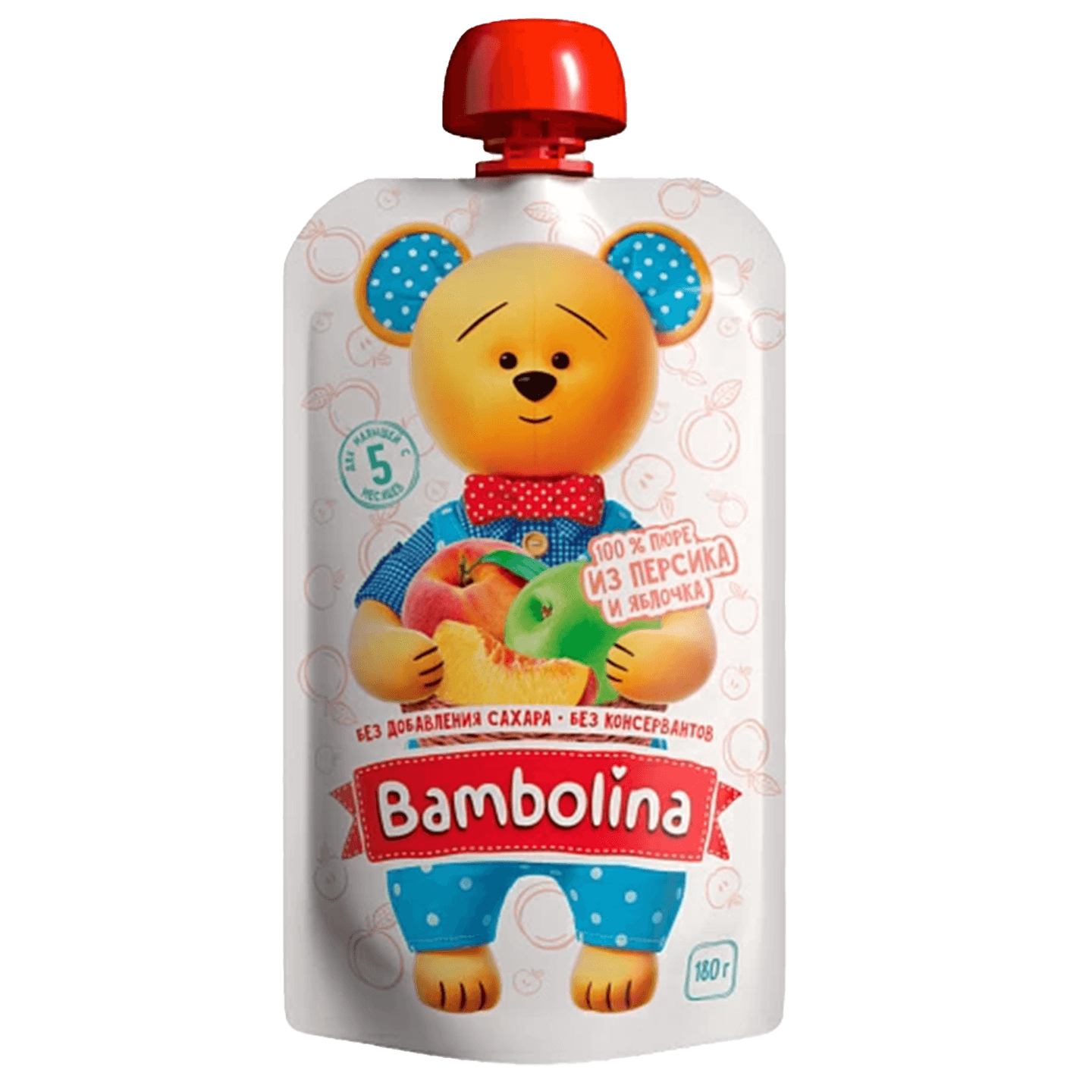 Пюре «Bambolina» из яблок и персиков