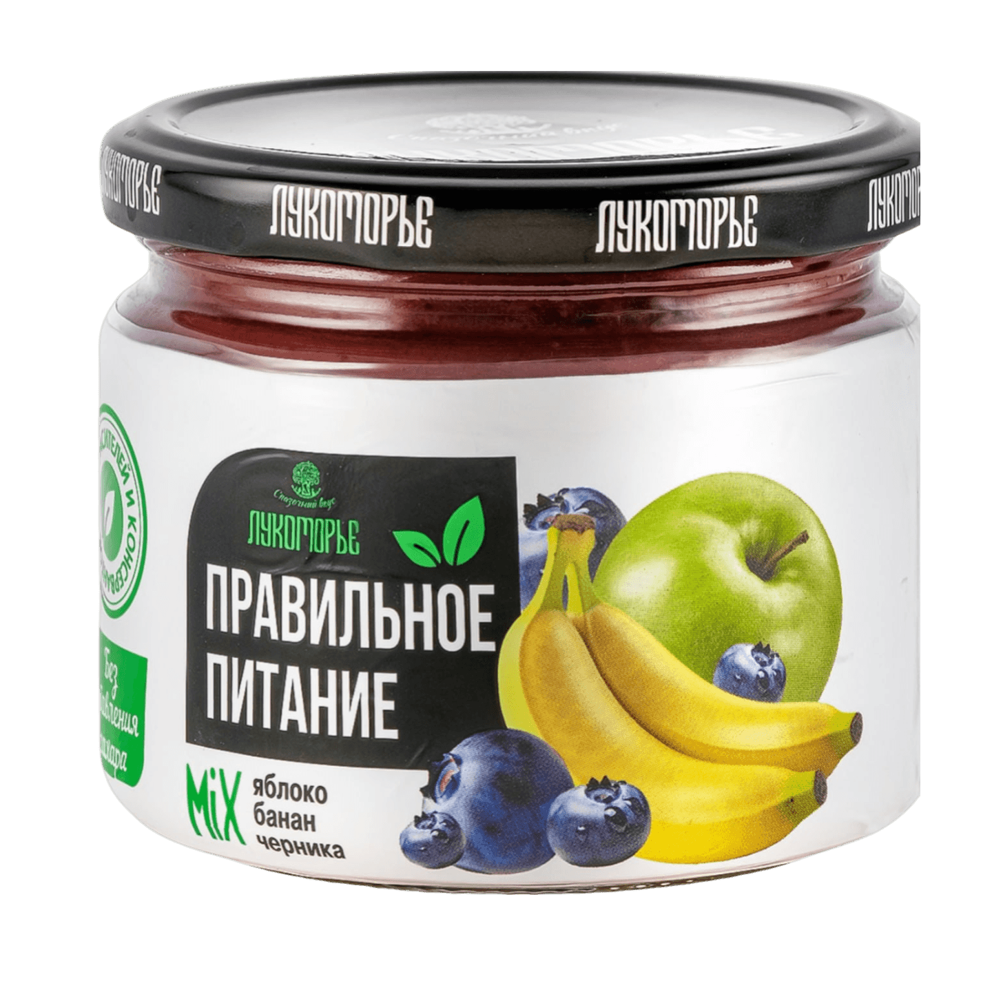 Десерт фруктовый «Лукоморье» микс яблоко-банан-черника