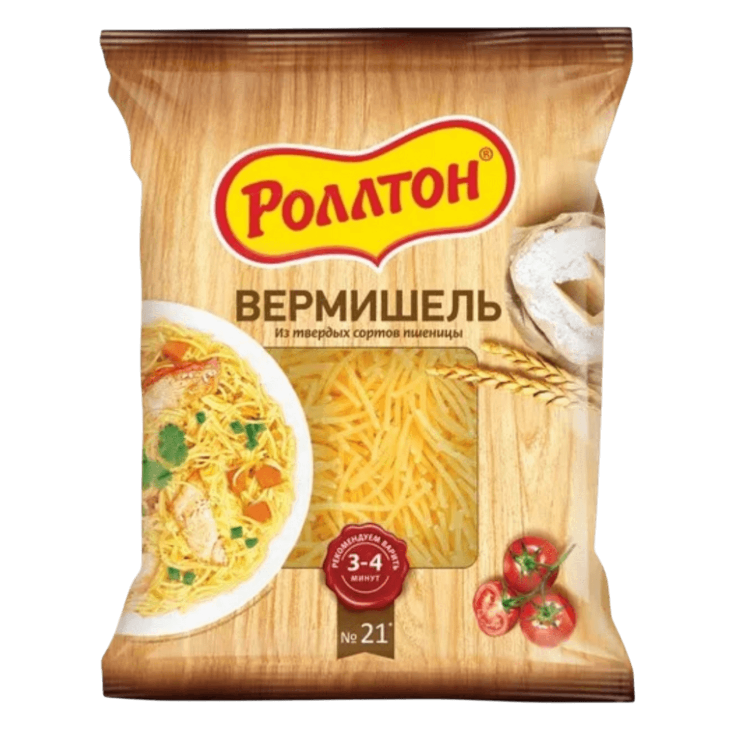 Макаронные изделия «Роллтон» вермишель высший сорт группа А 
