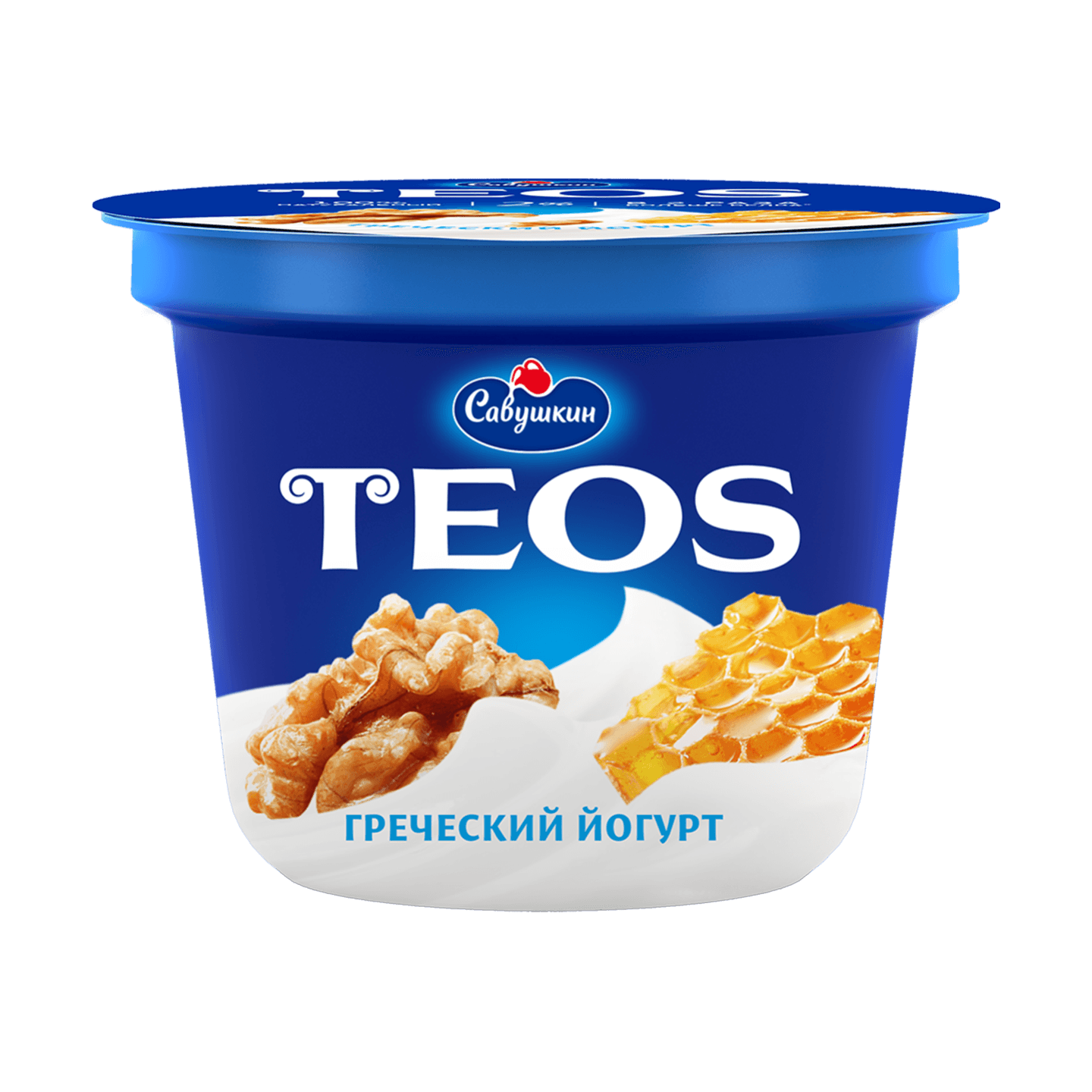 Йогурт «Греческий Teos» 2% грецкий орех-мед