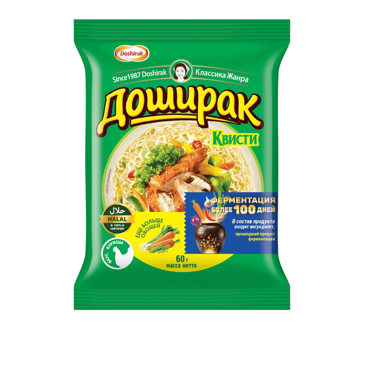 Макаронные изделия «Доширак квисти мини» халяль со вкусом курицы