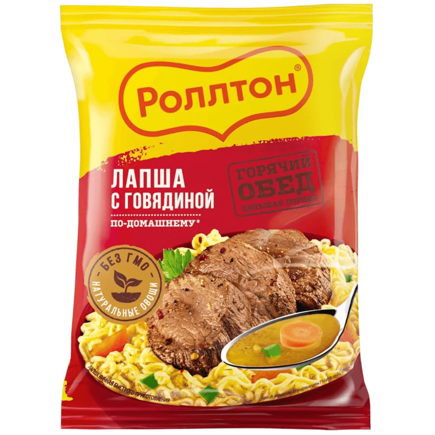 Макаронные изделия «Роллтон» лапша с говядиной по-домашнему