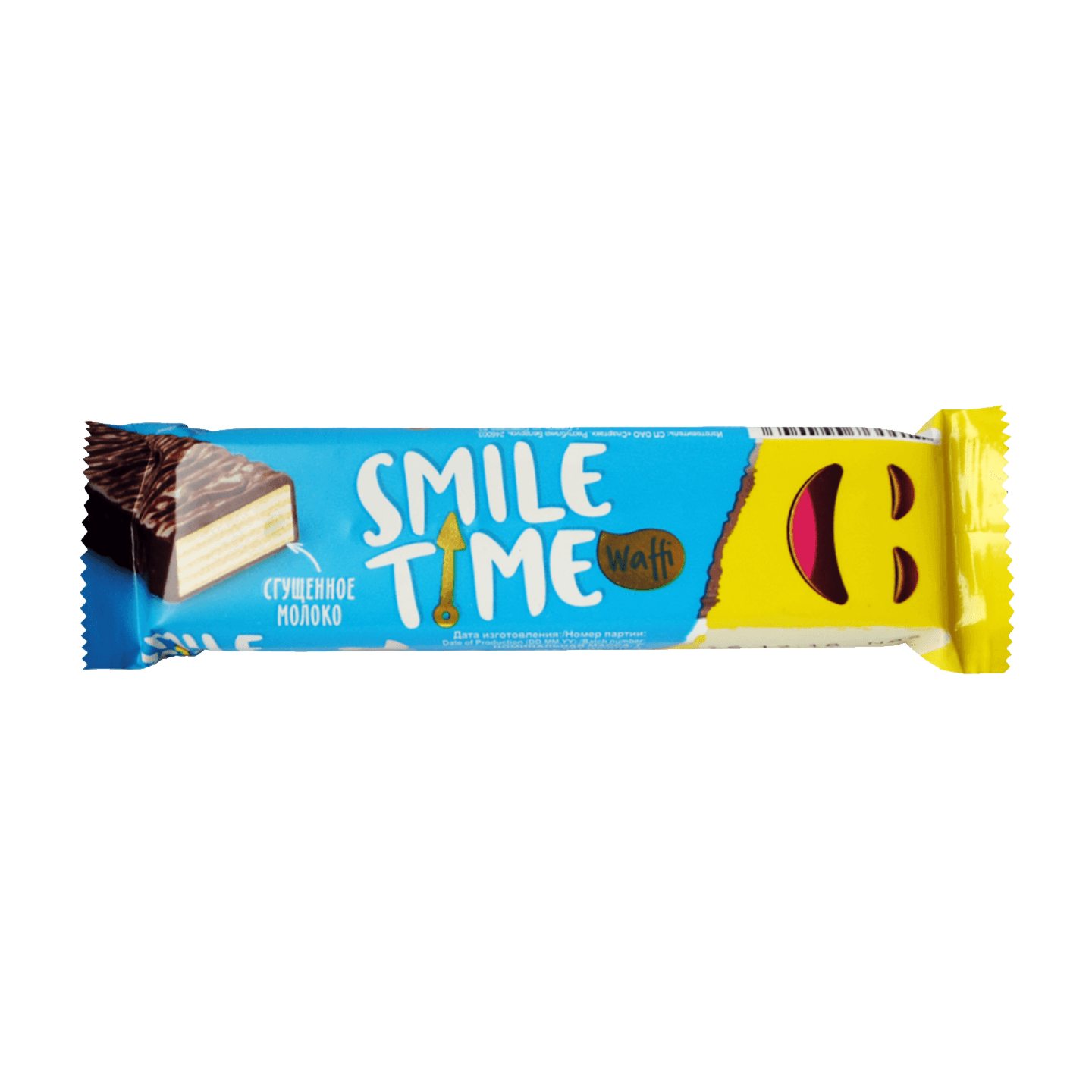 Вафельный батончик «Smile time» сгущенное молоко