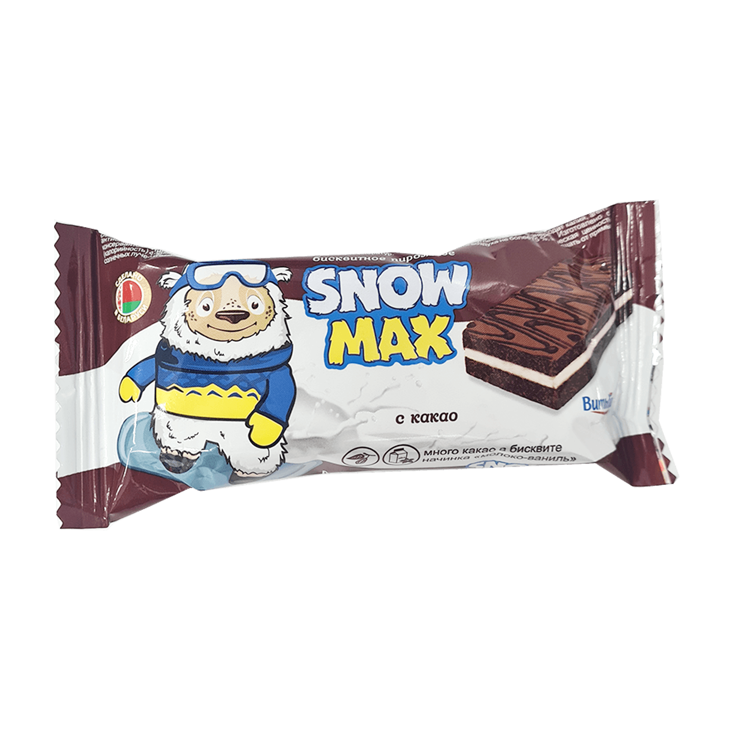Бисквитное пирожное «Snow Max» с какао