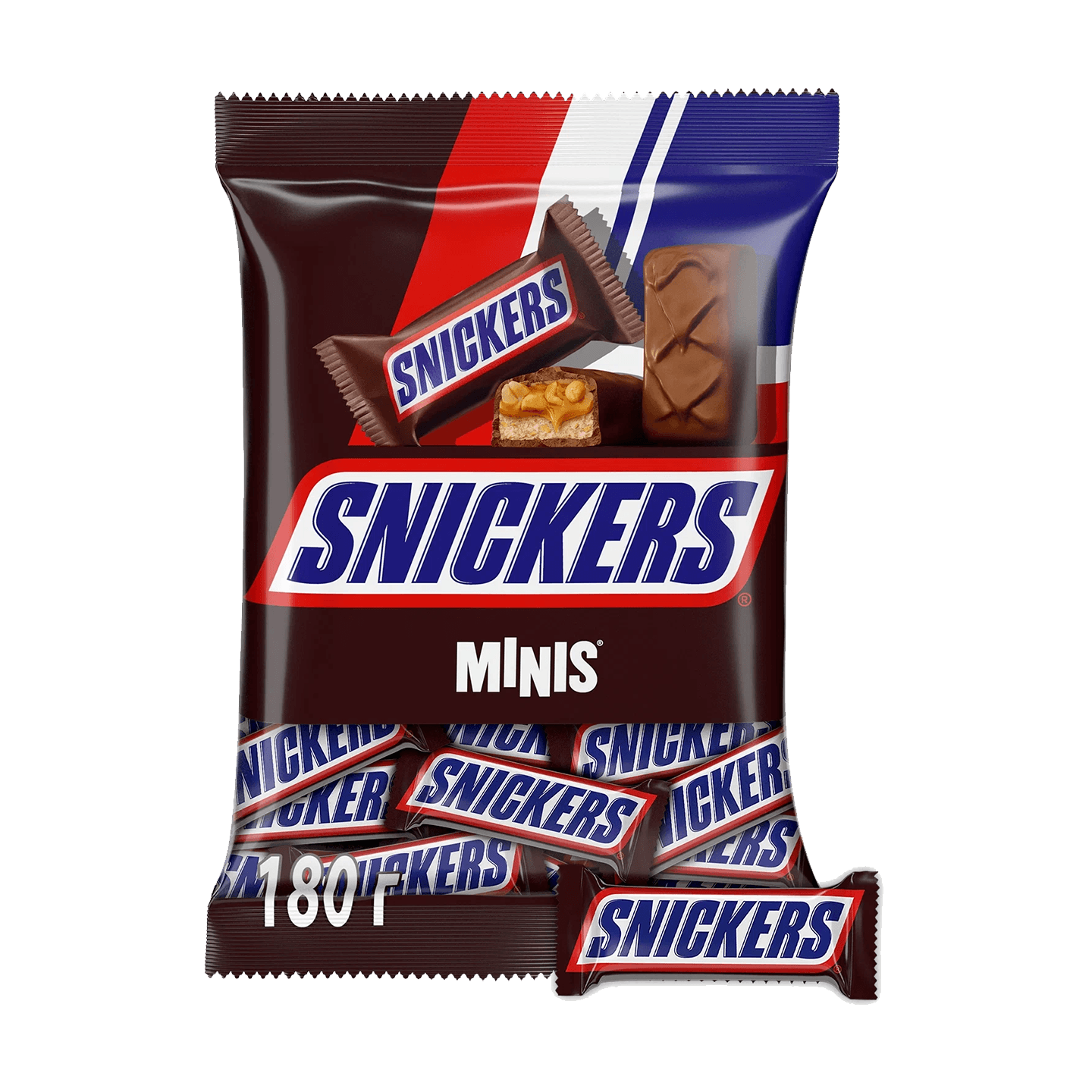 Батончик «Snickers minis» с арахисом карамелью и нугой 