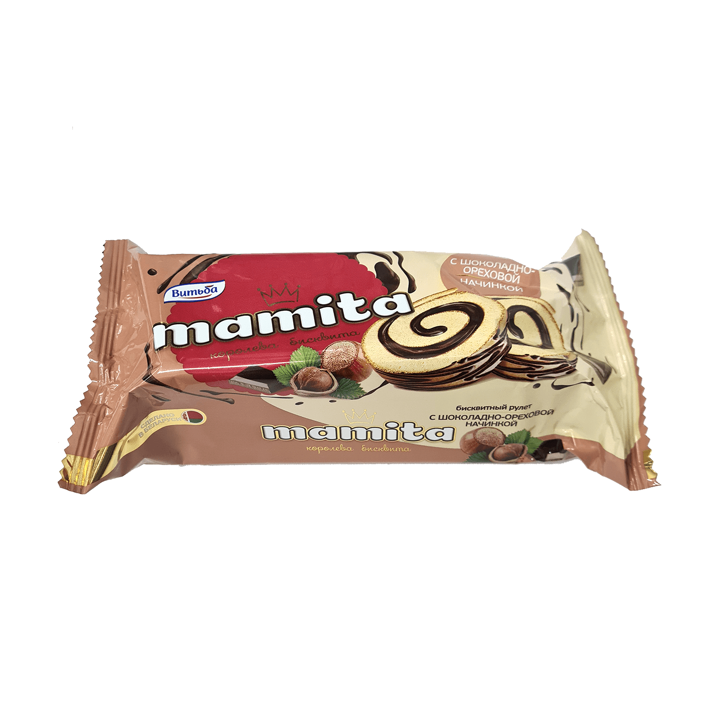 Рулет бисквитный «Mamita» с шоколадно-ореховой начинкой