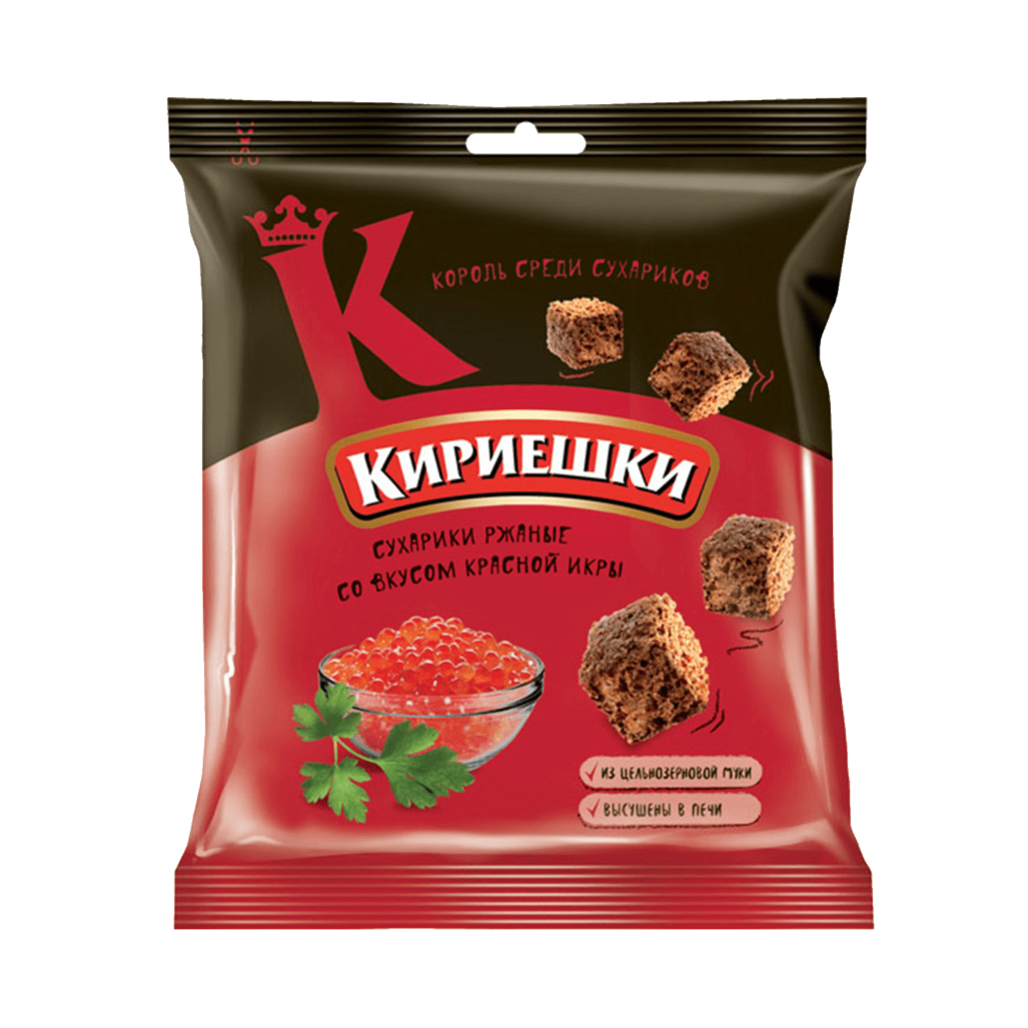 Сухарики ржаные «Кириешки» со вкусом красной икры