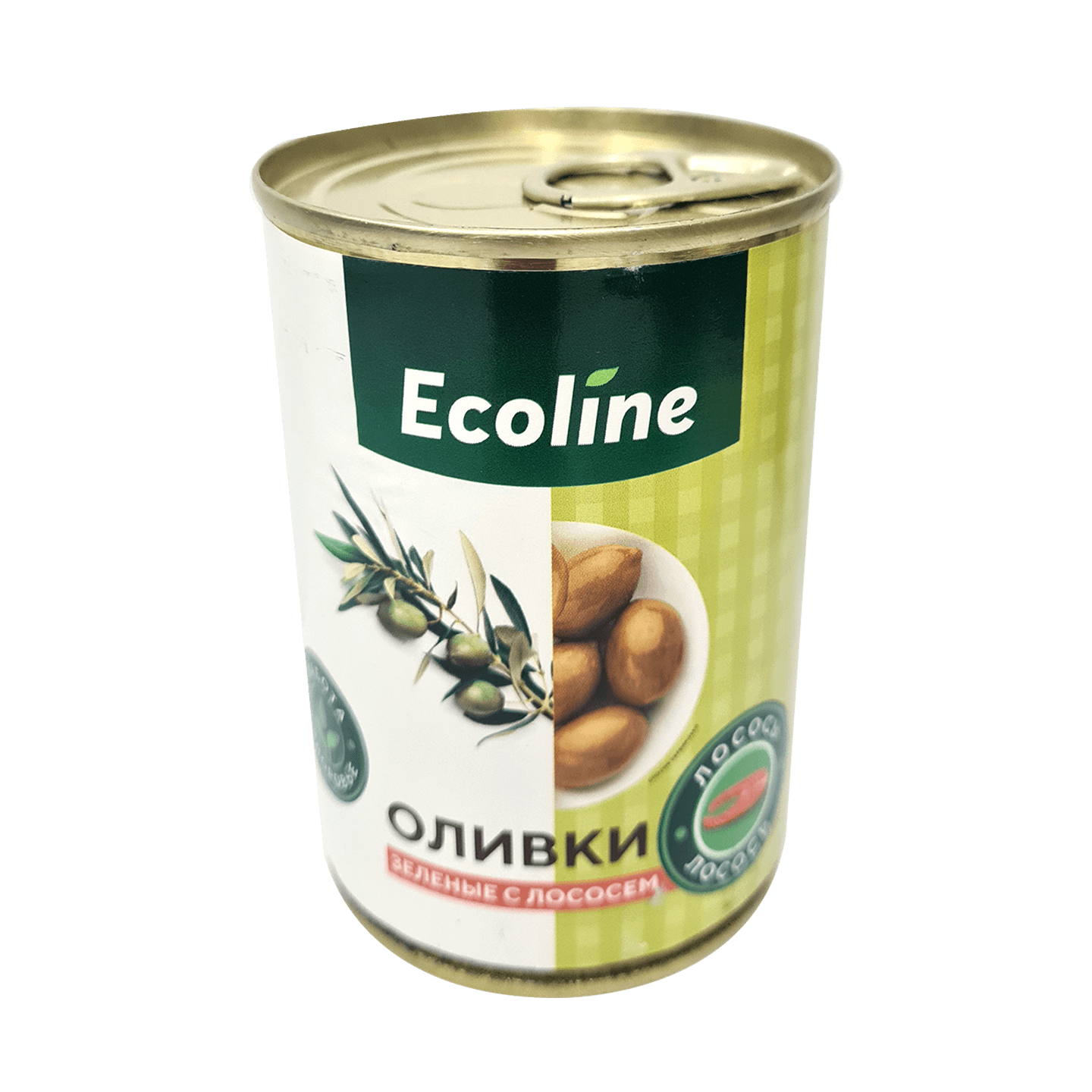 Оливки зеленые «Ecoline» с лососем