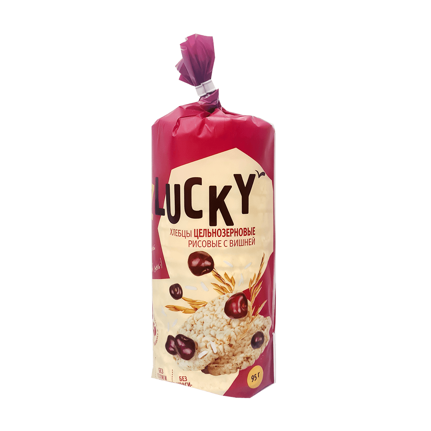 Хлебцы цельнозерновые «Zlucky» рисовые с вишней