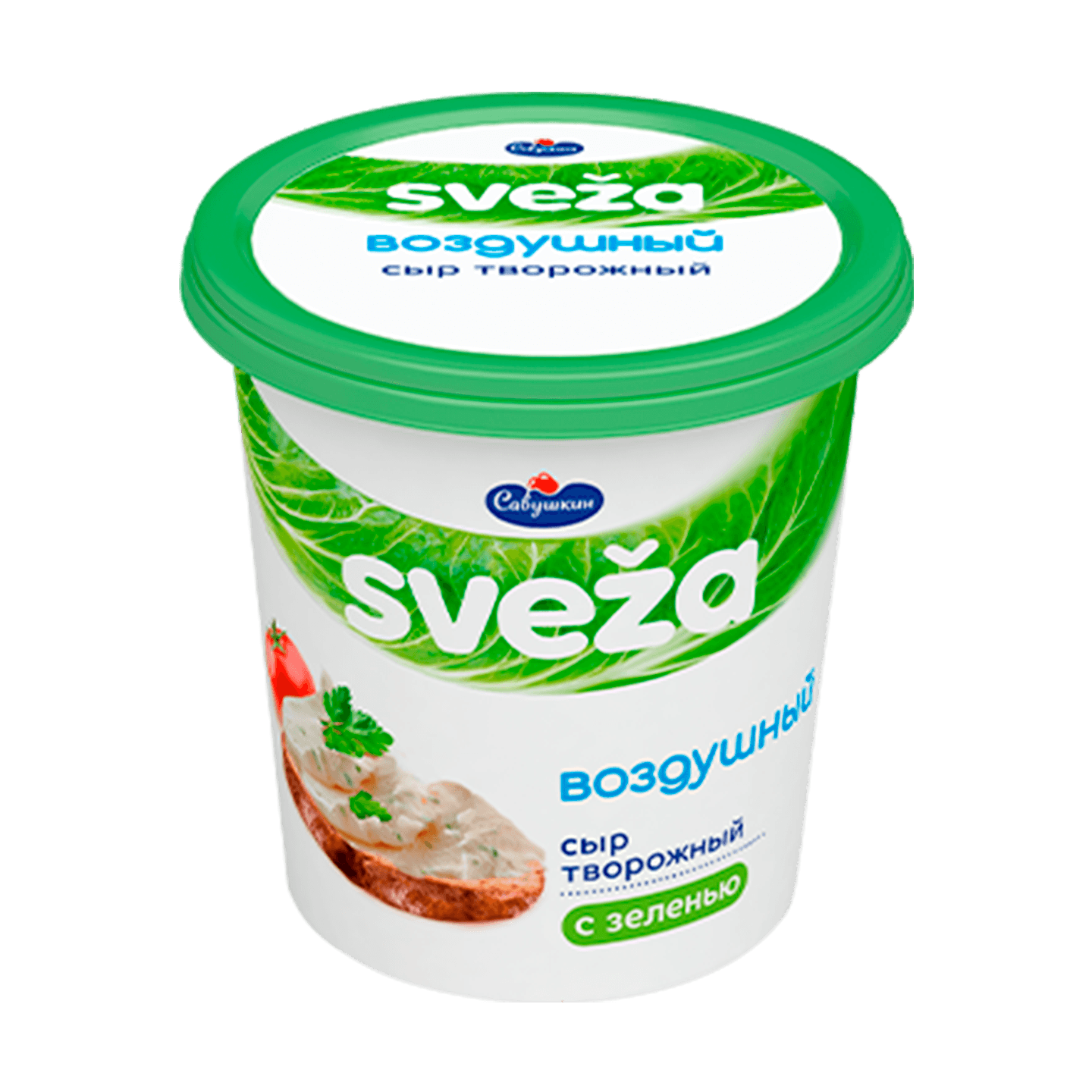 Сыр творожный «Sveza» 60% с зеленью