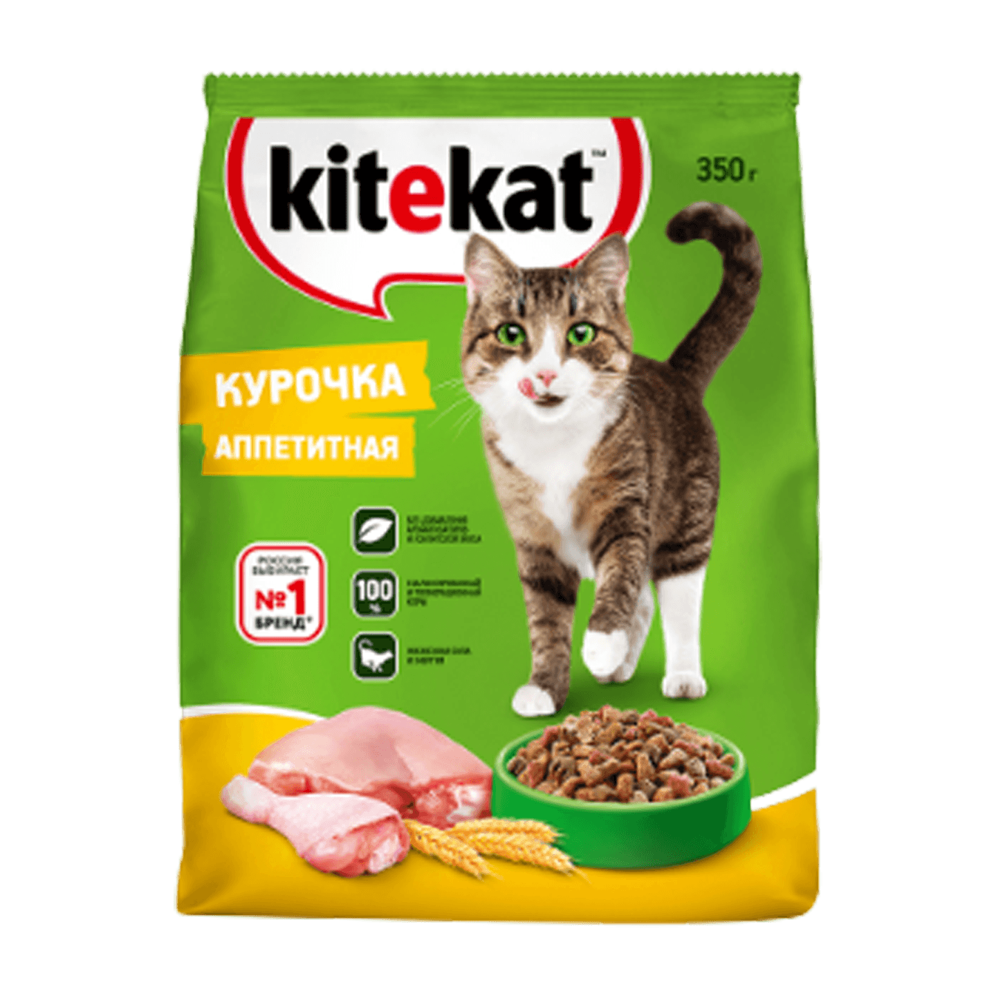 Корм для взрослых кошек «Kitekat» курочка аппетитная