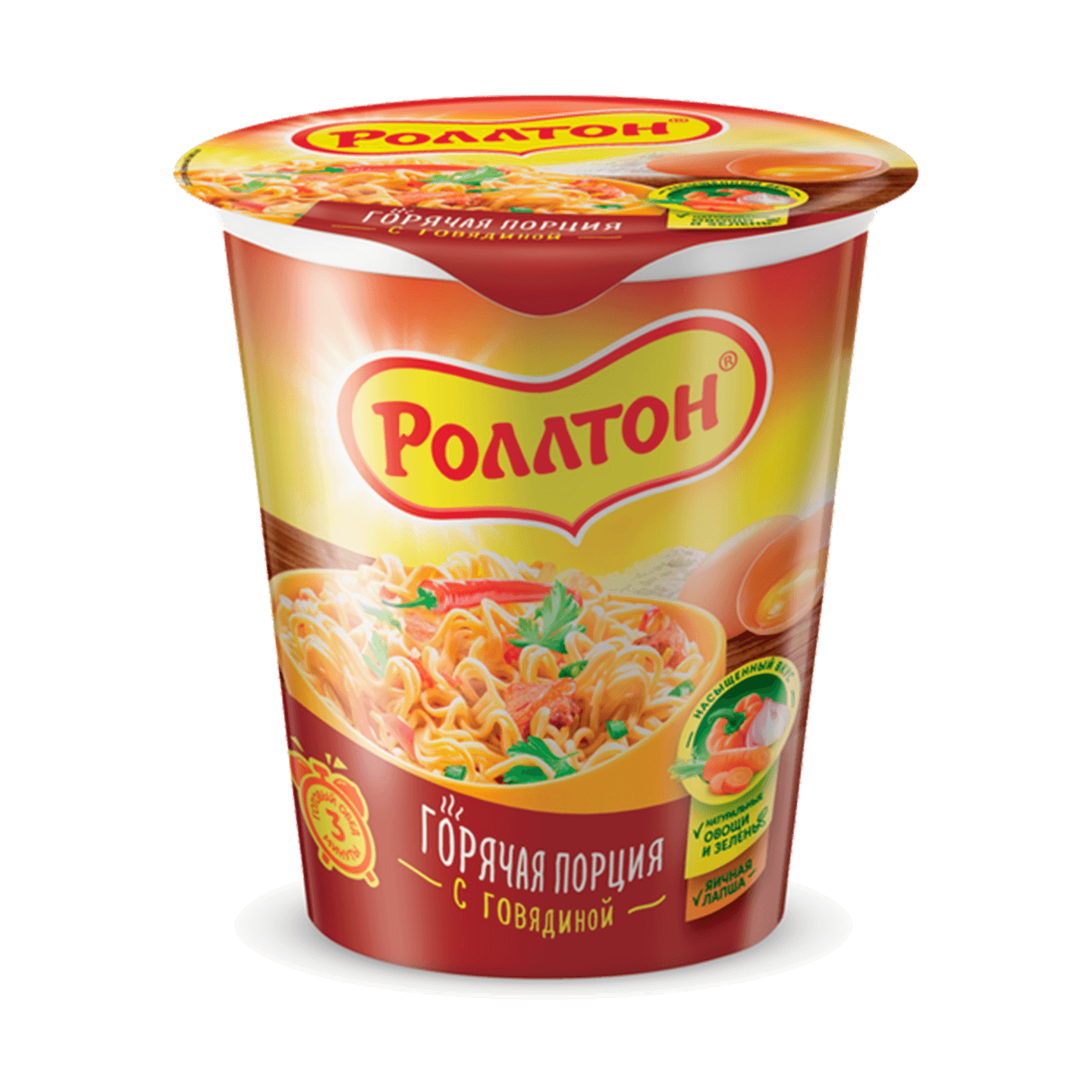 Лапша быстрого приготовления «Роллтон» с говядиной