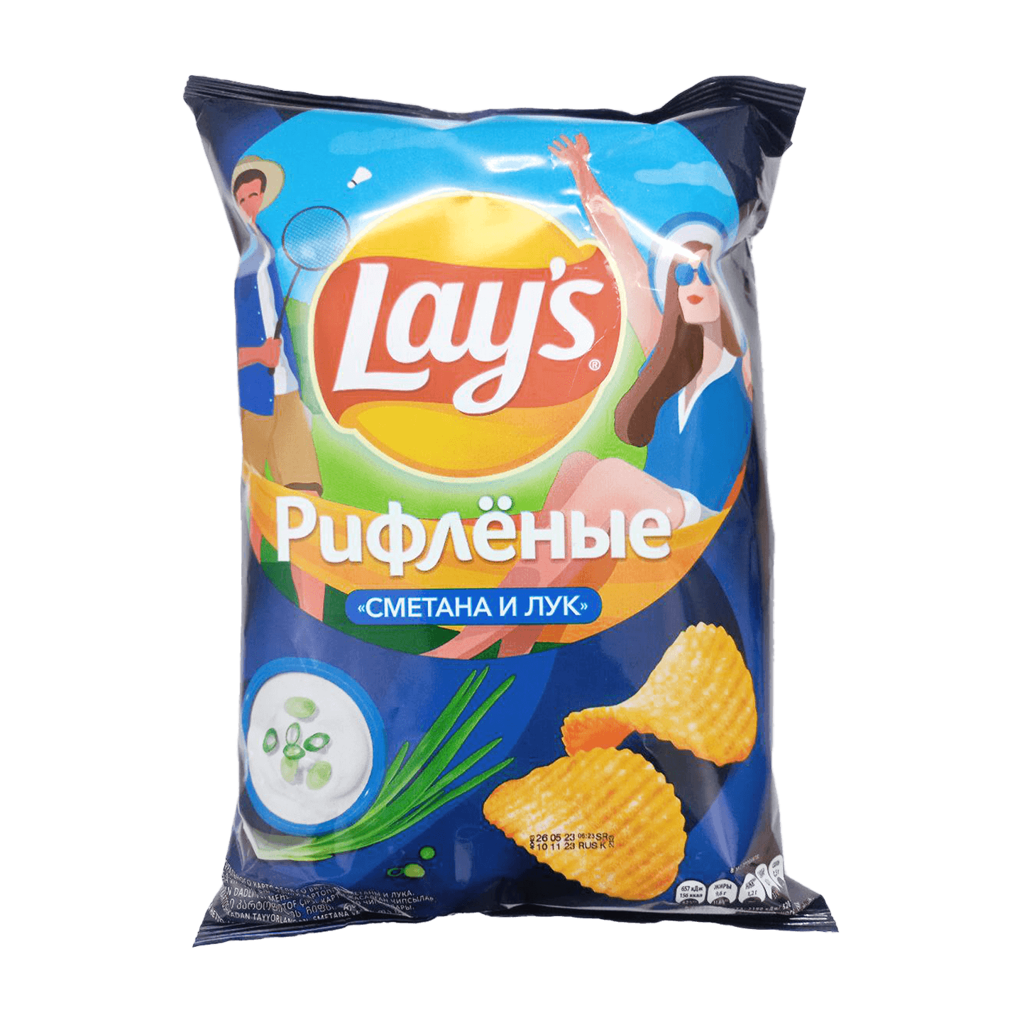 Чипсы «Lay's» рифленые со вкусом сметаны и лука