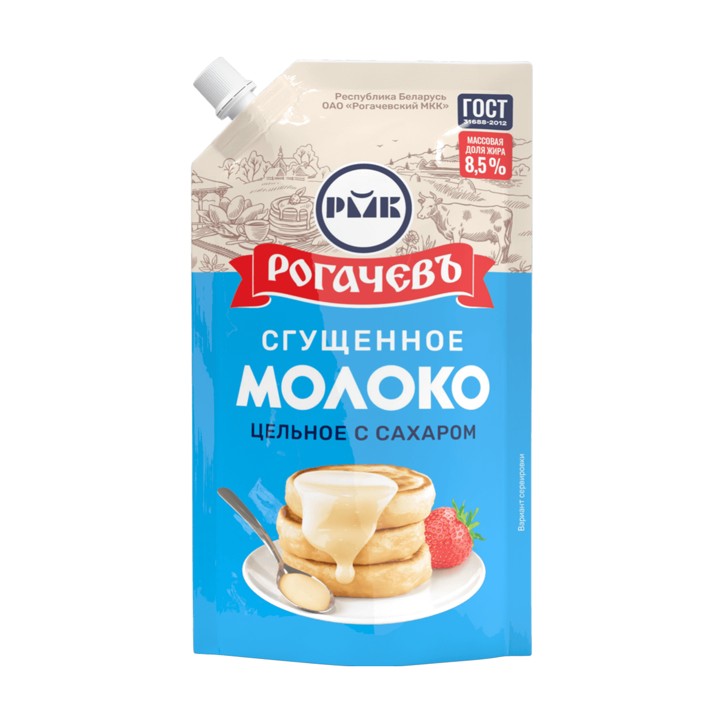 Молоко сгущенное «Рогачевъ» 8,5% цельное с сахаром 