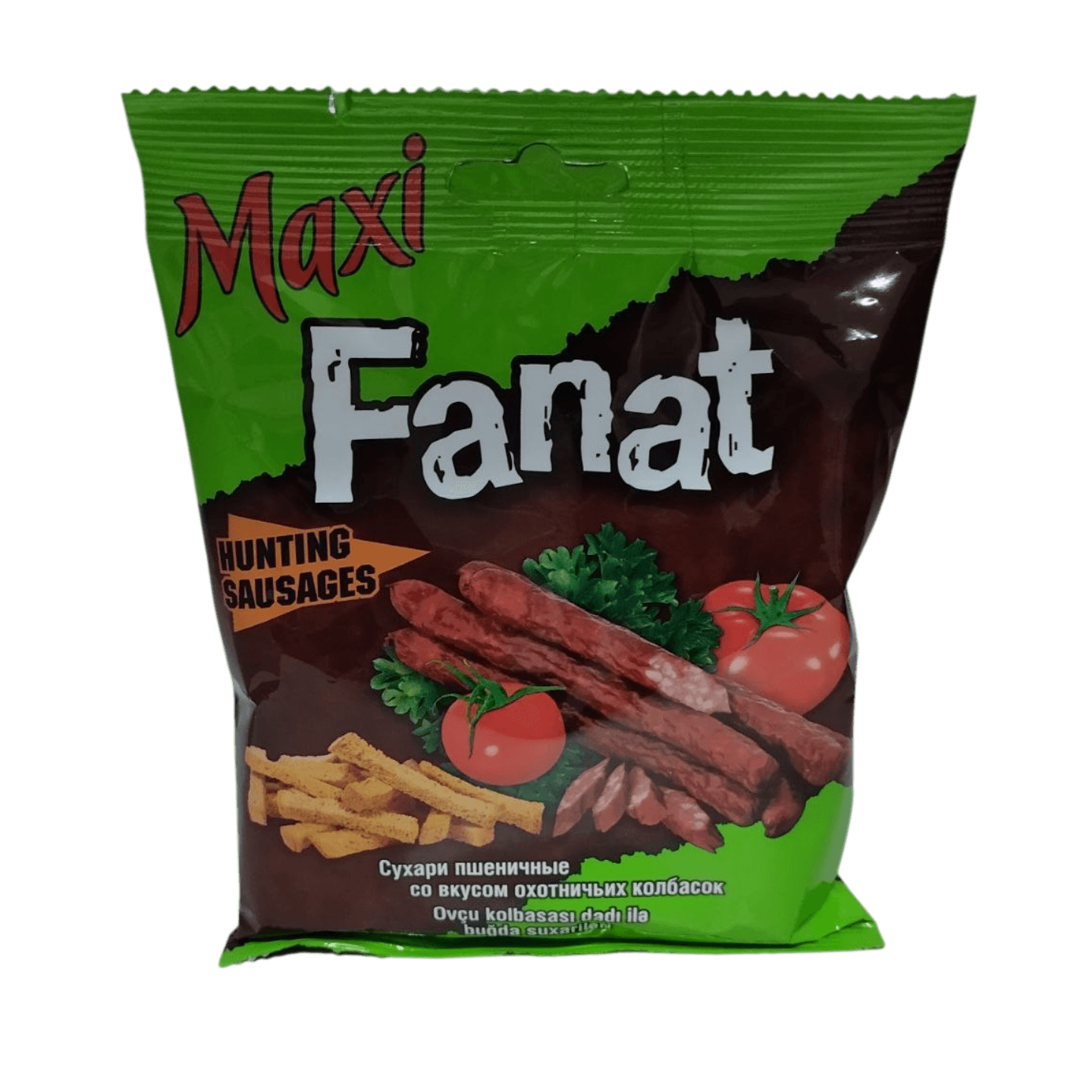 Сухарики «Fanat» со вкусом охотничьих колбасок maxi