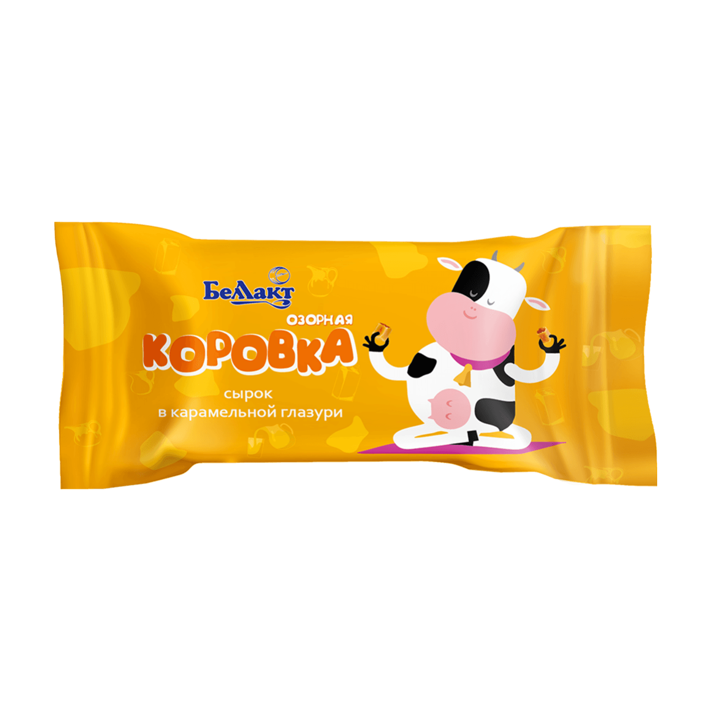 Сырок творожный «Озорная коровка» 18% в карамельной глазури
