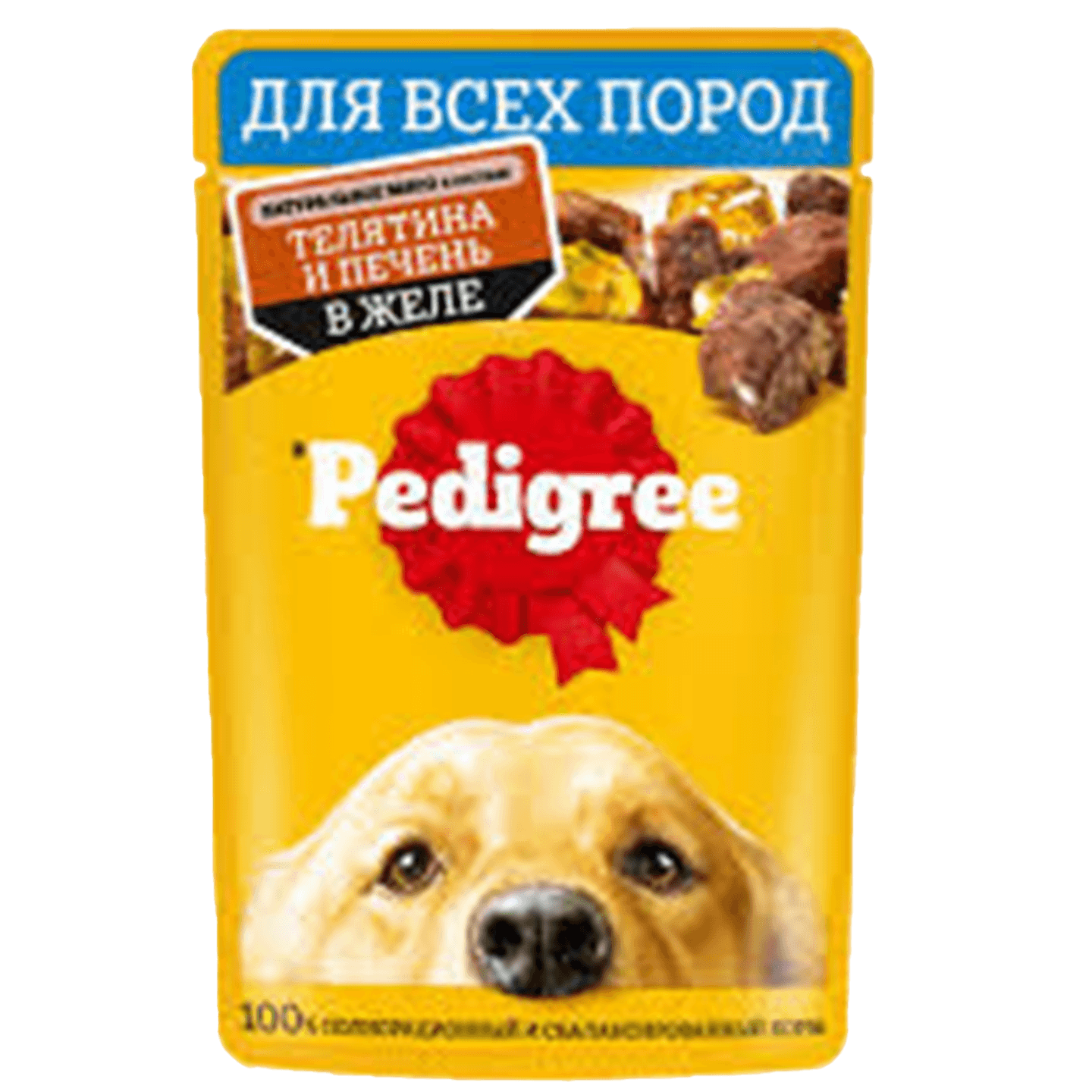 Корм «Pedigree» телятина и печень в желе