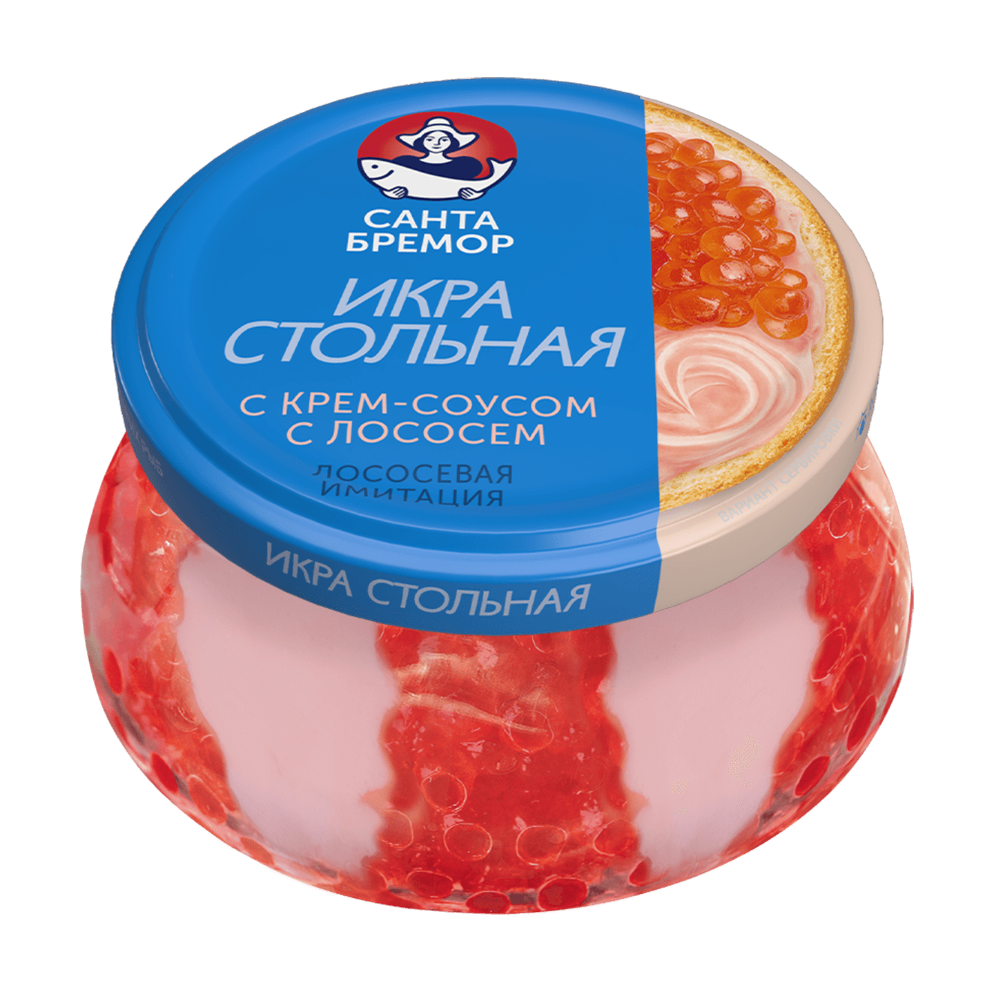 Икра лососевая «Стольная» (имитация) с крем-соусом с лососем