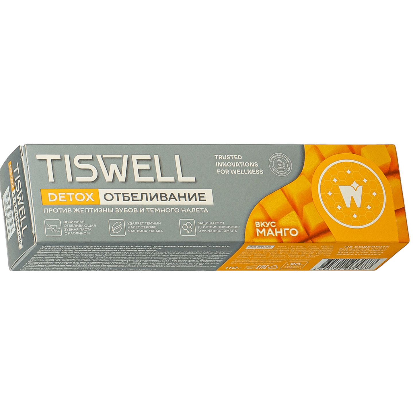 Зубная паста «Tiswell» отбеливание вкус манго
