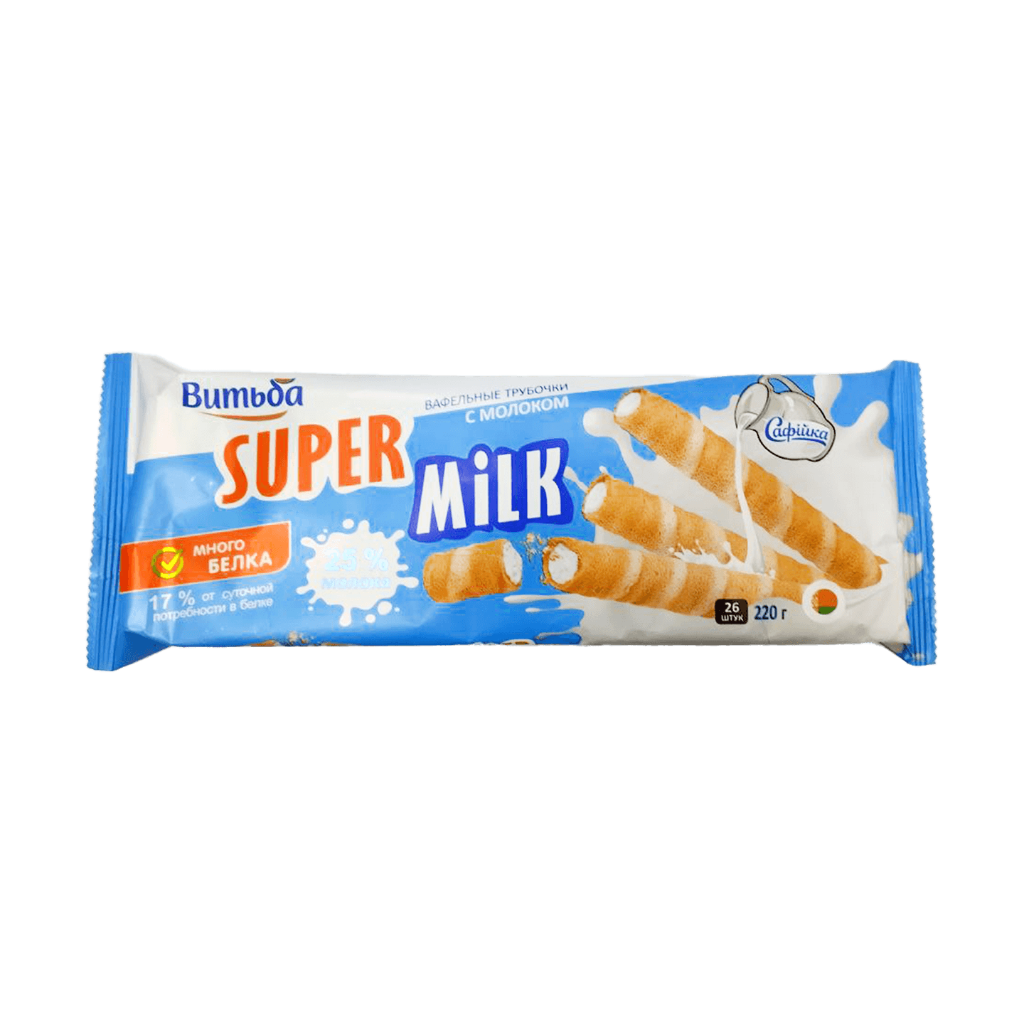 Вафельные трубочки «Витьба Super milk» с молоком
