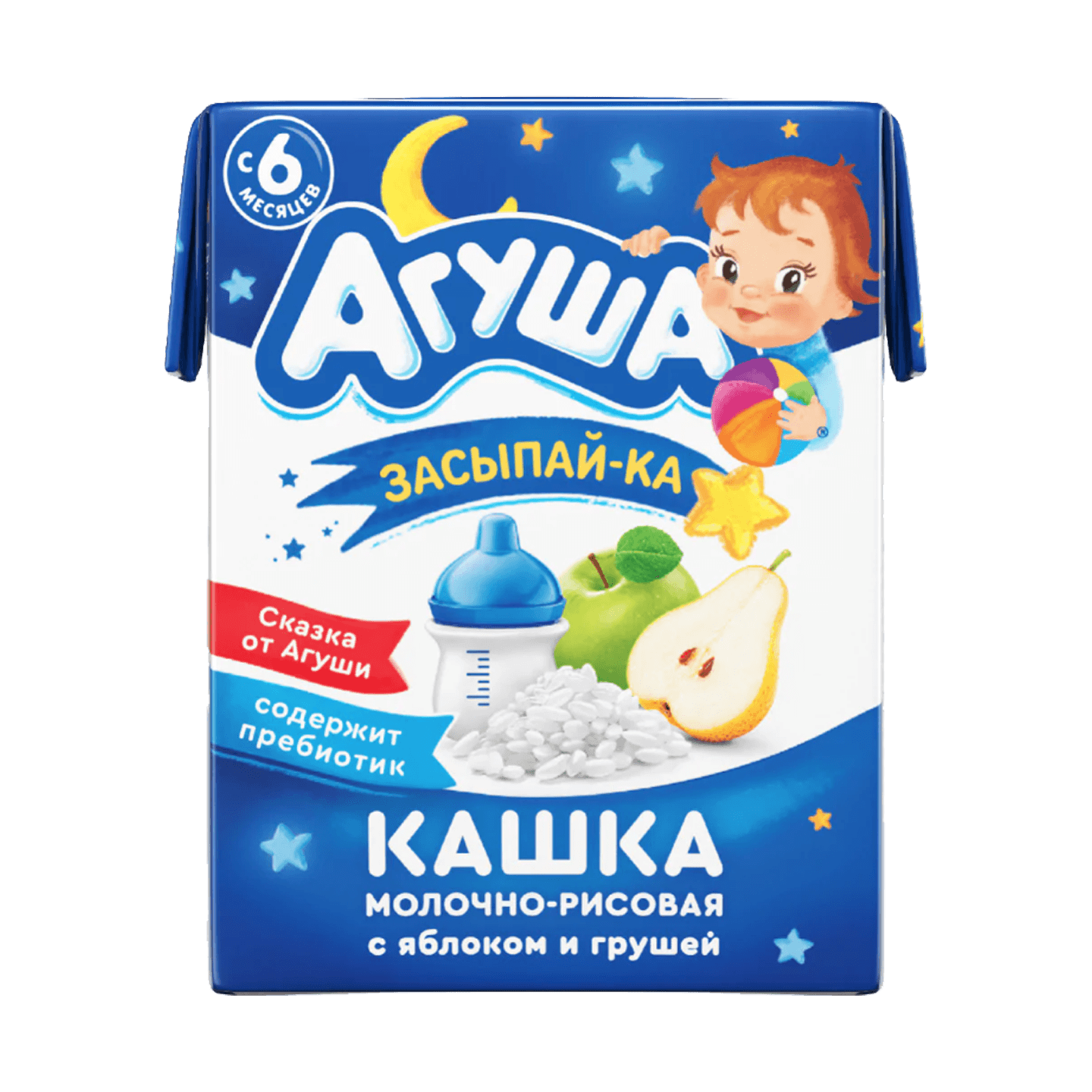 Каша молочно-рисовая «Агуша» яблоко-груша