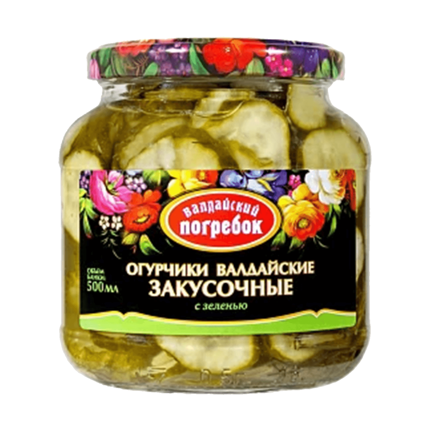 Огурцы закусочные «Валдайский погребок» с зеленью