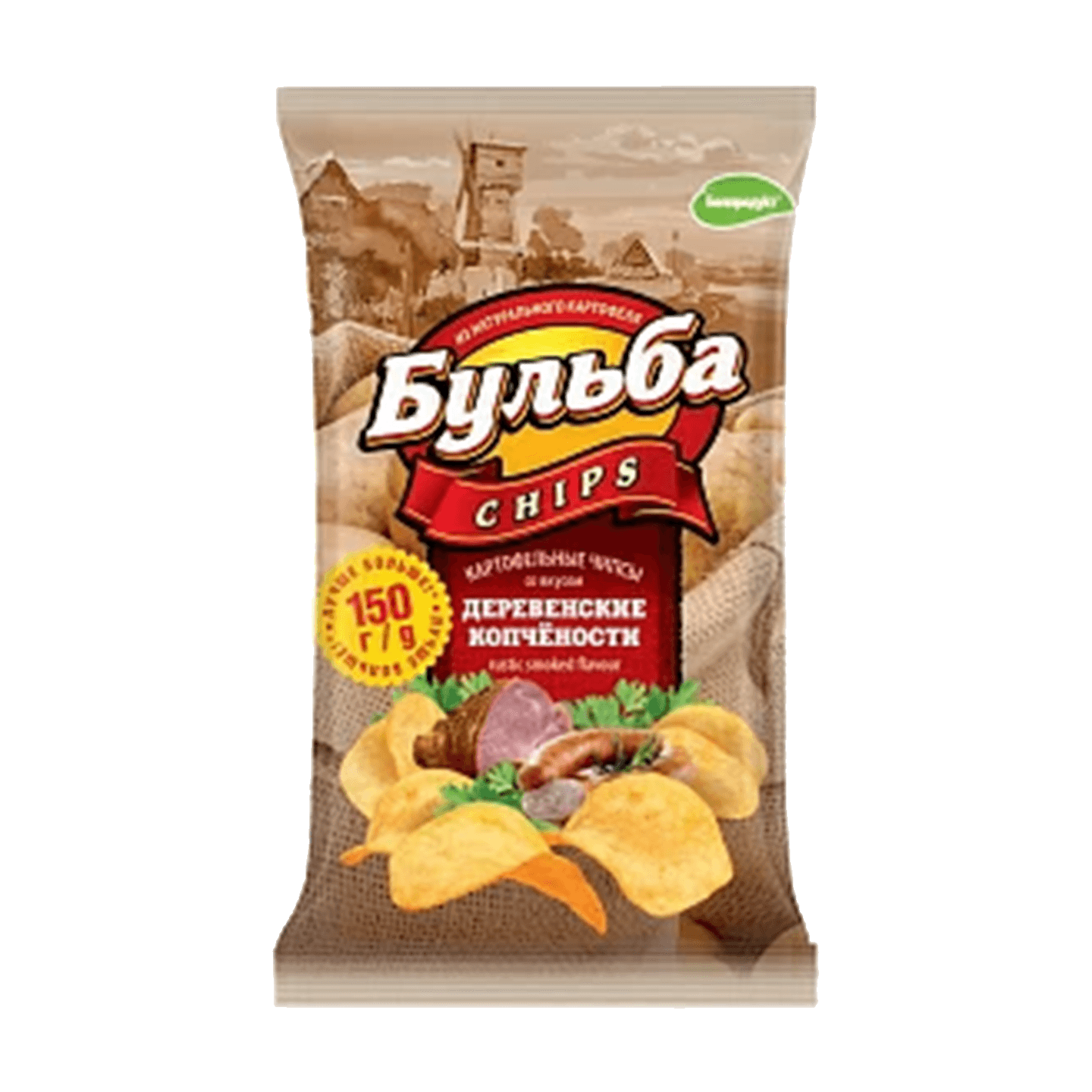 Чипсы «Бульба Chips» со вкусом деревенские копчености