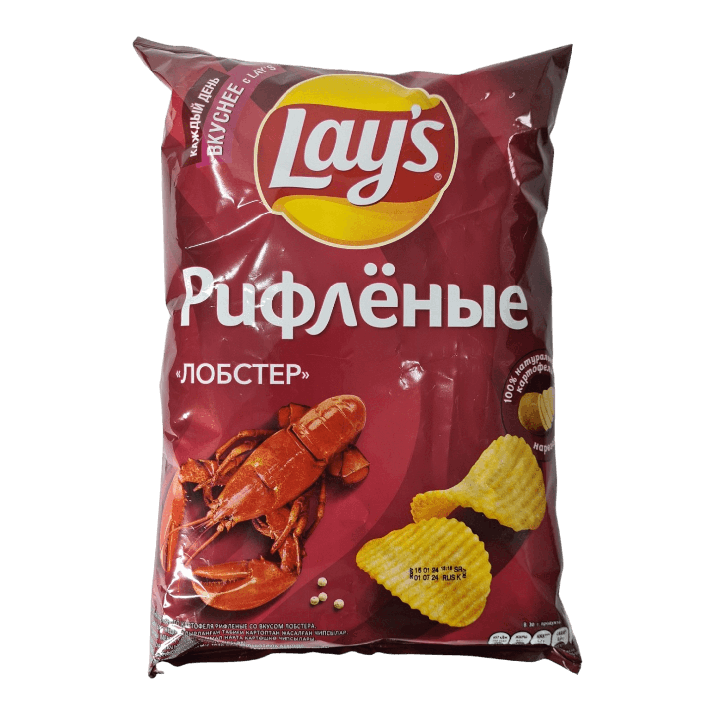 Чипсы рифленые «Lay's» лобстер